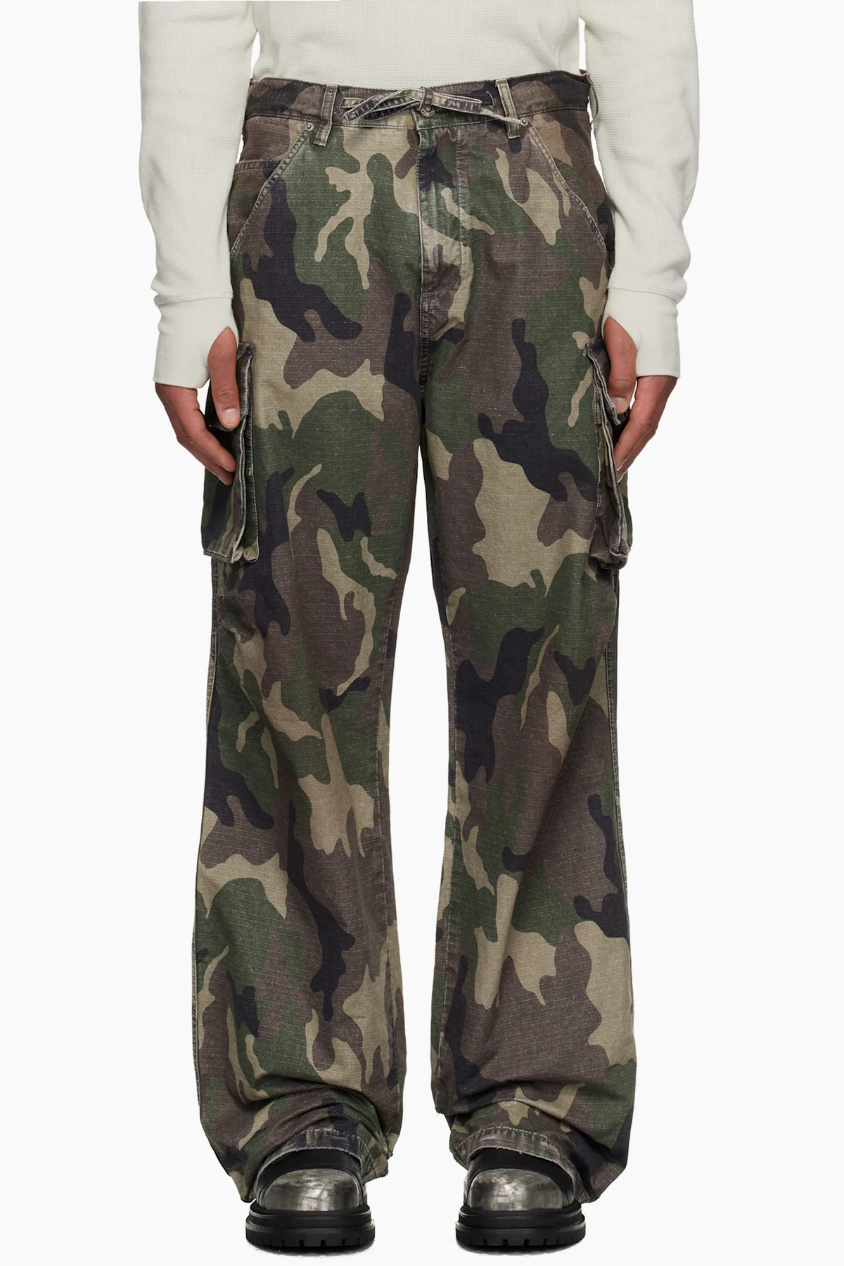 Khaki Camo Cargo Pants