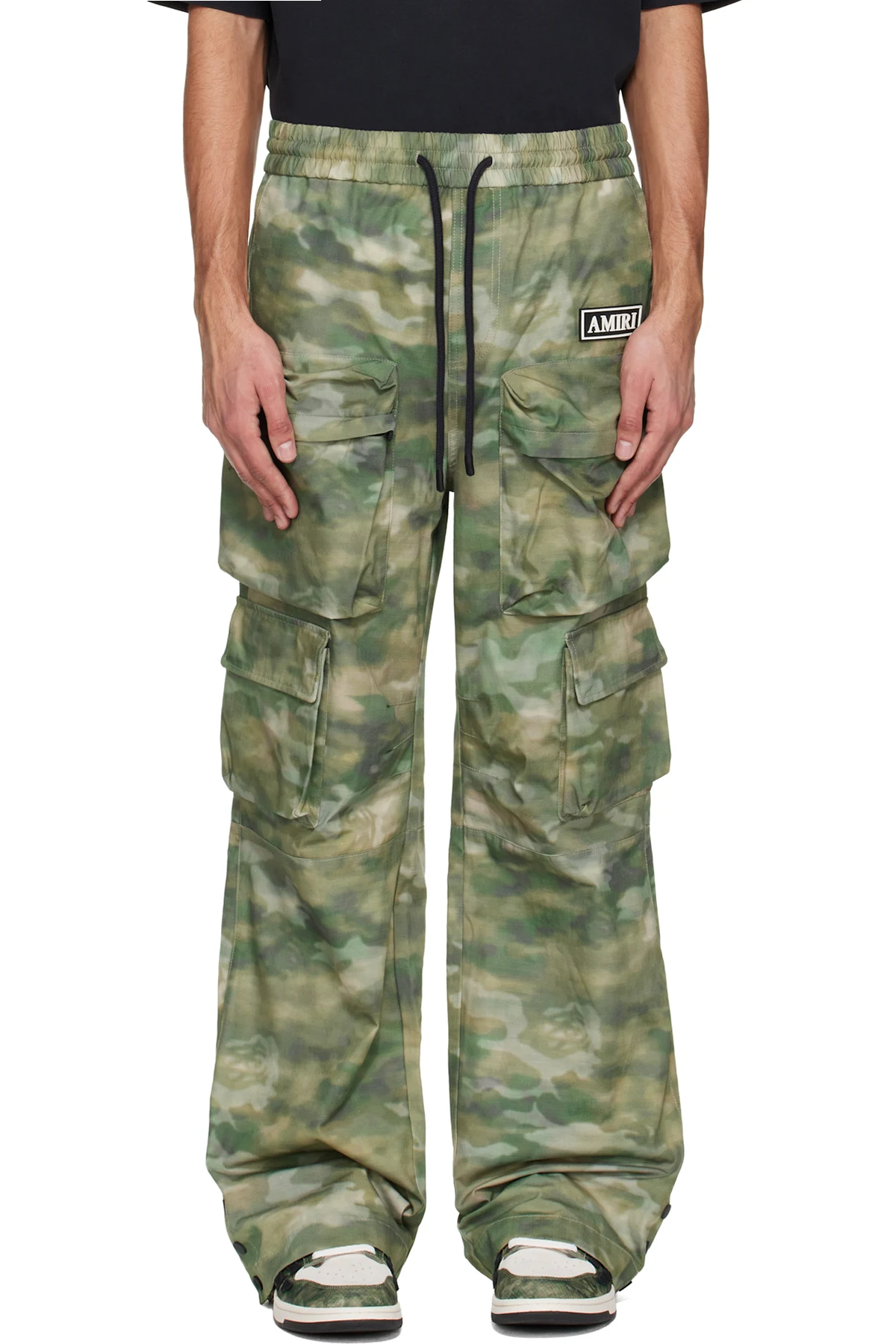 Green Camo Multi Pocket Cargo Pants