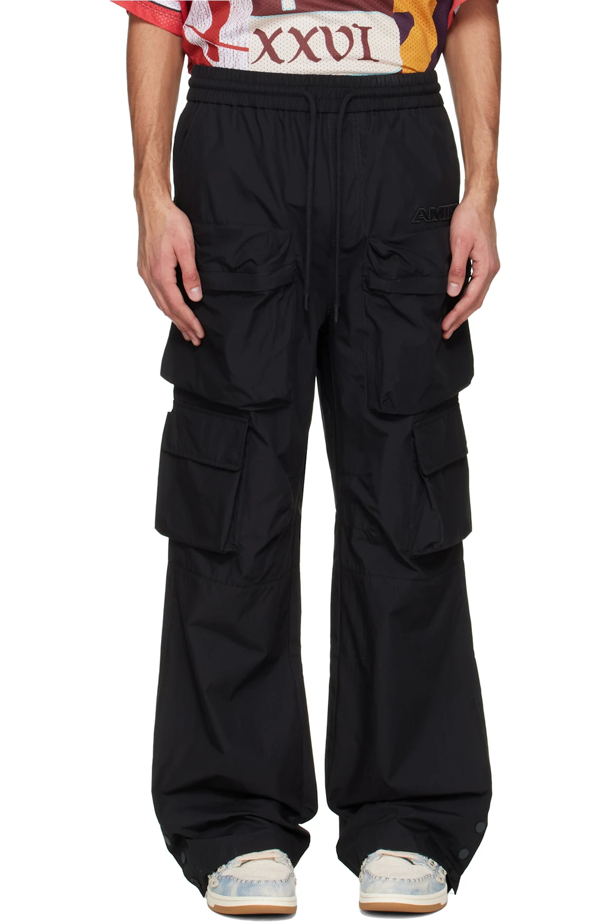 Black Multi Pocket Cargo Pants