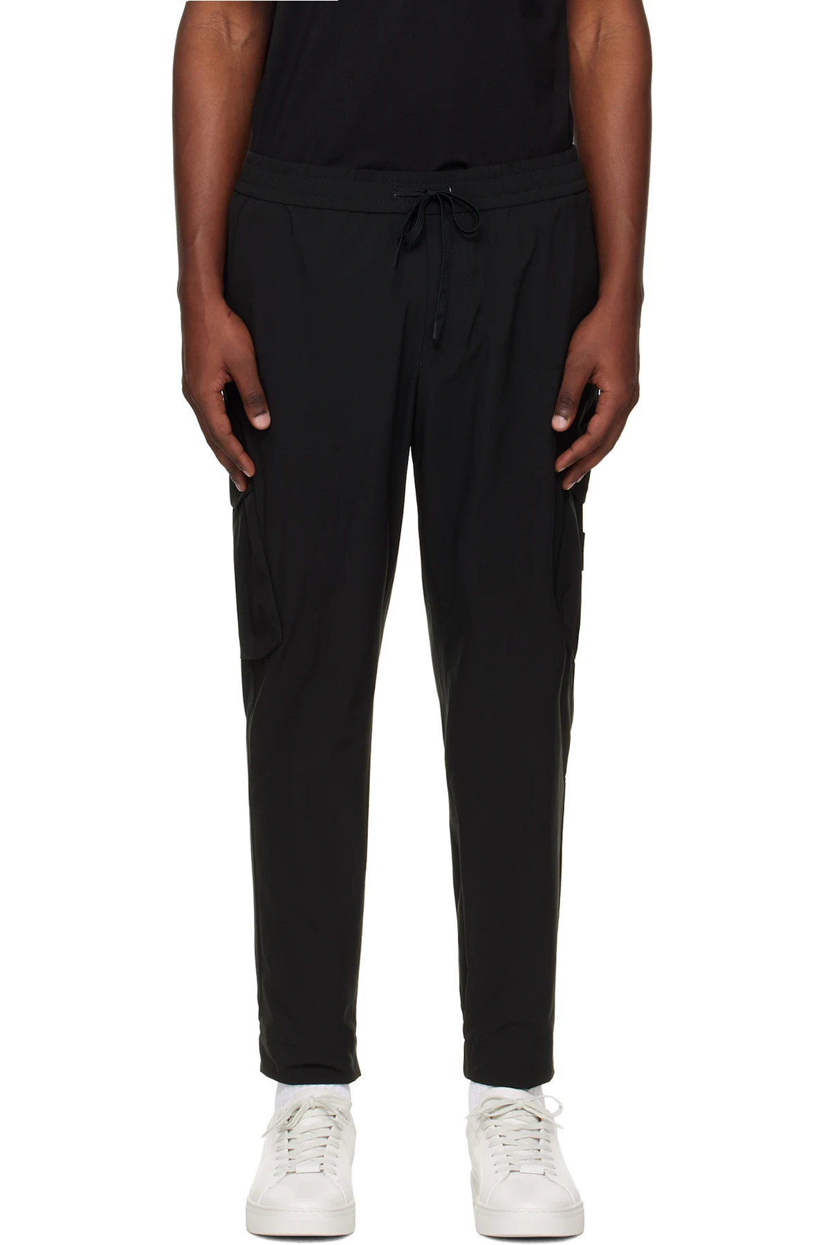 Black Tapered-Fit Cargo Pants