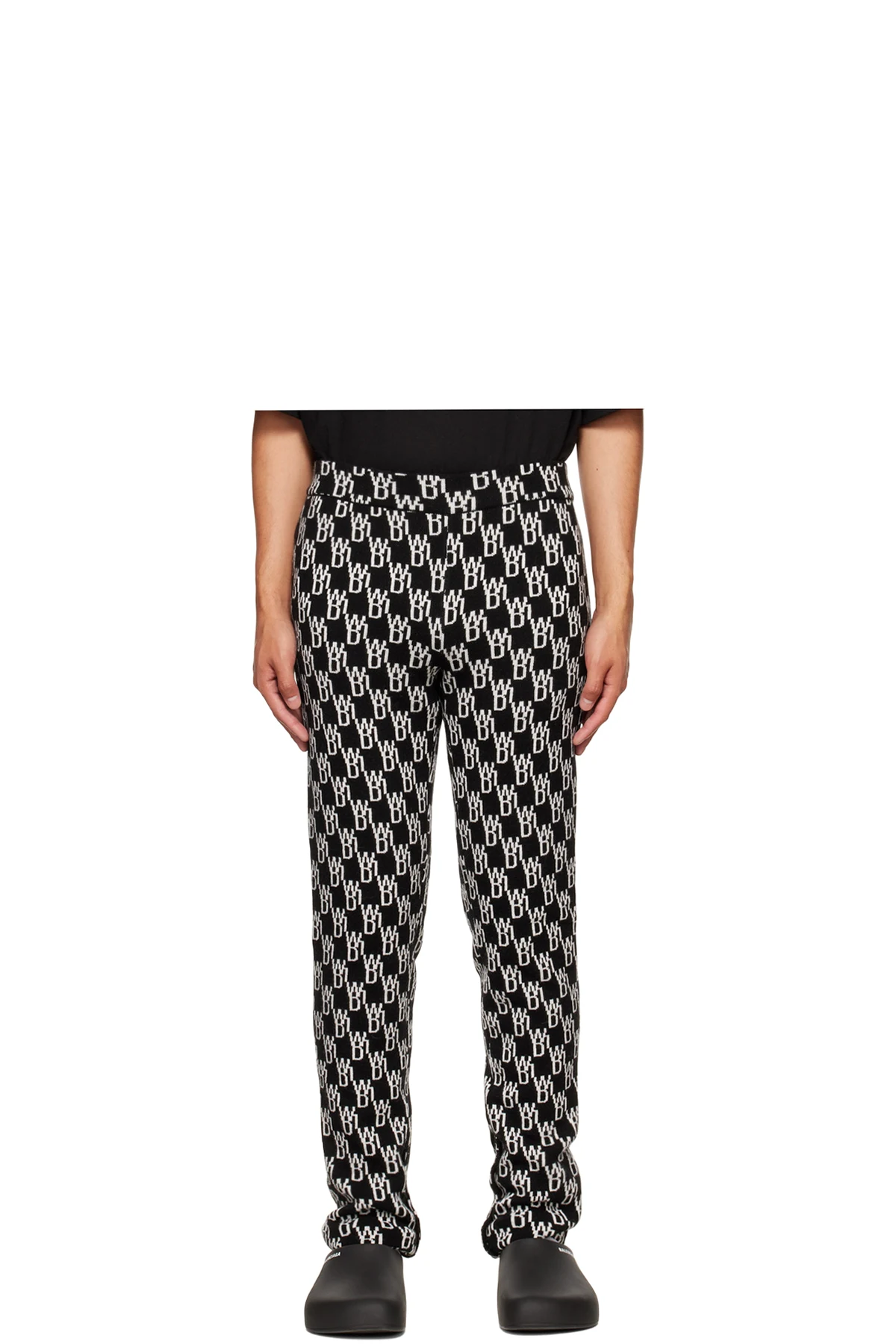 Black Jacquard Lounge Pants