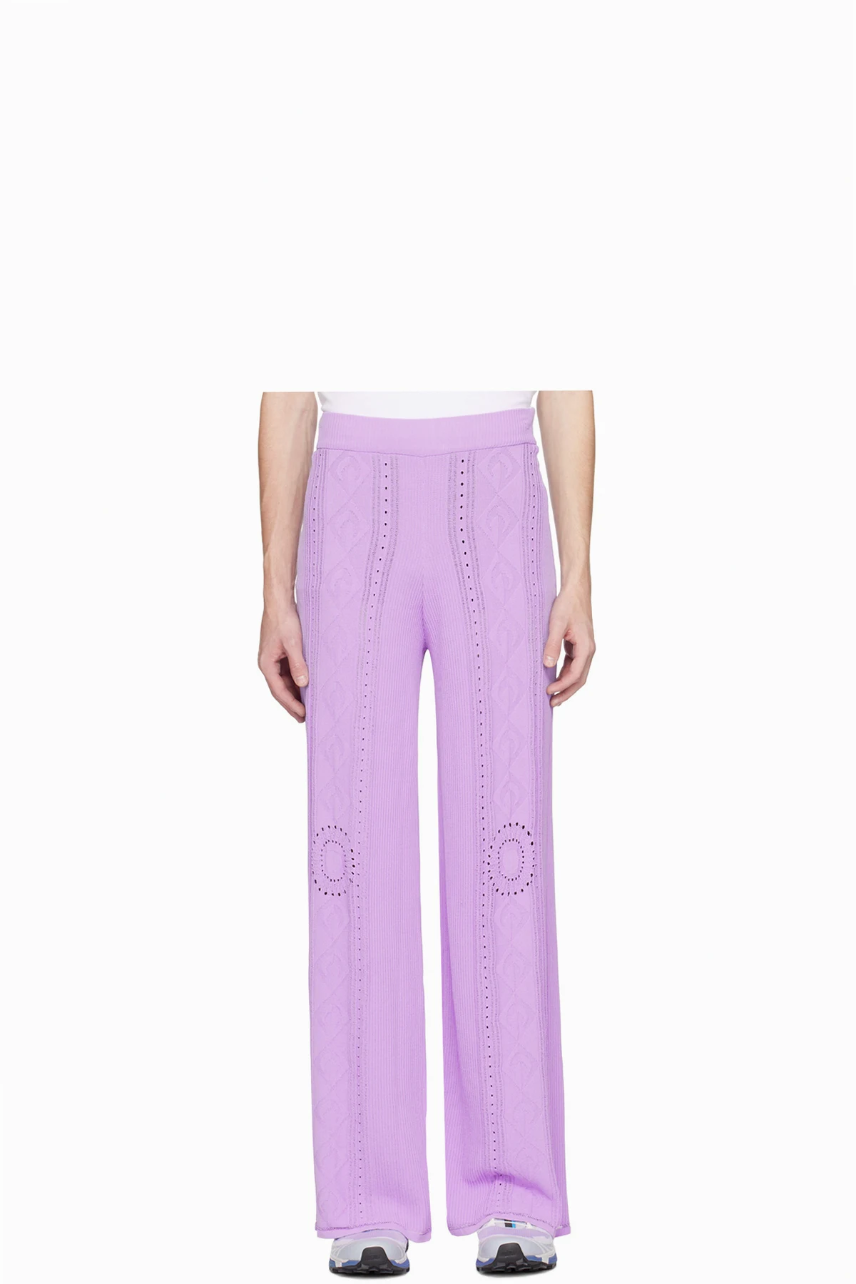 Purple Distressed Sweatpants
