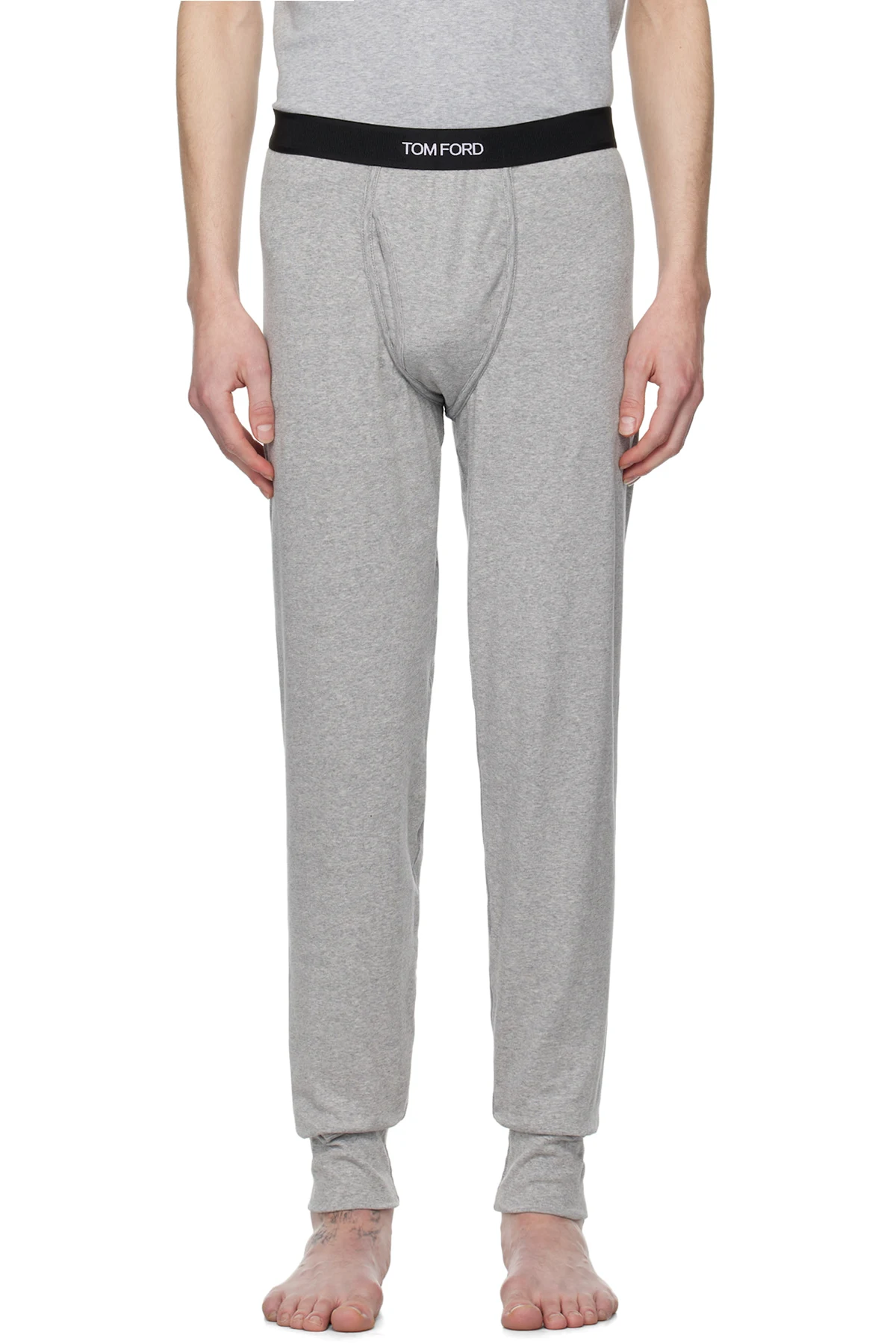 Gray Cotton Long Underwear