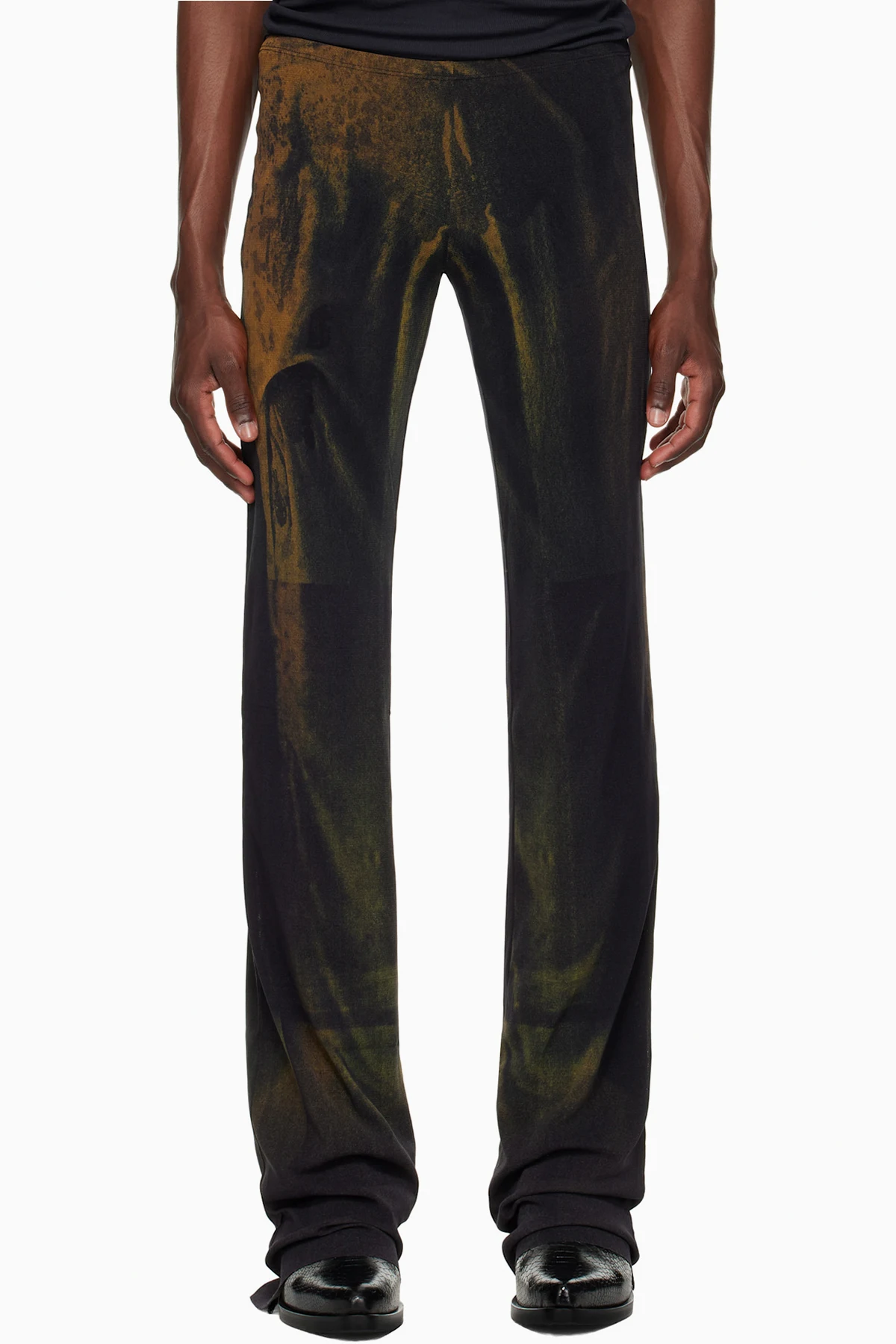 SSENSE Exclusive Khaki & Black Mesh Printed Water Sweatpants