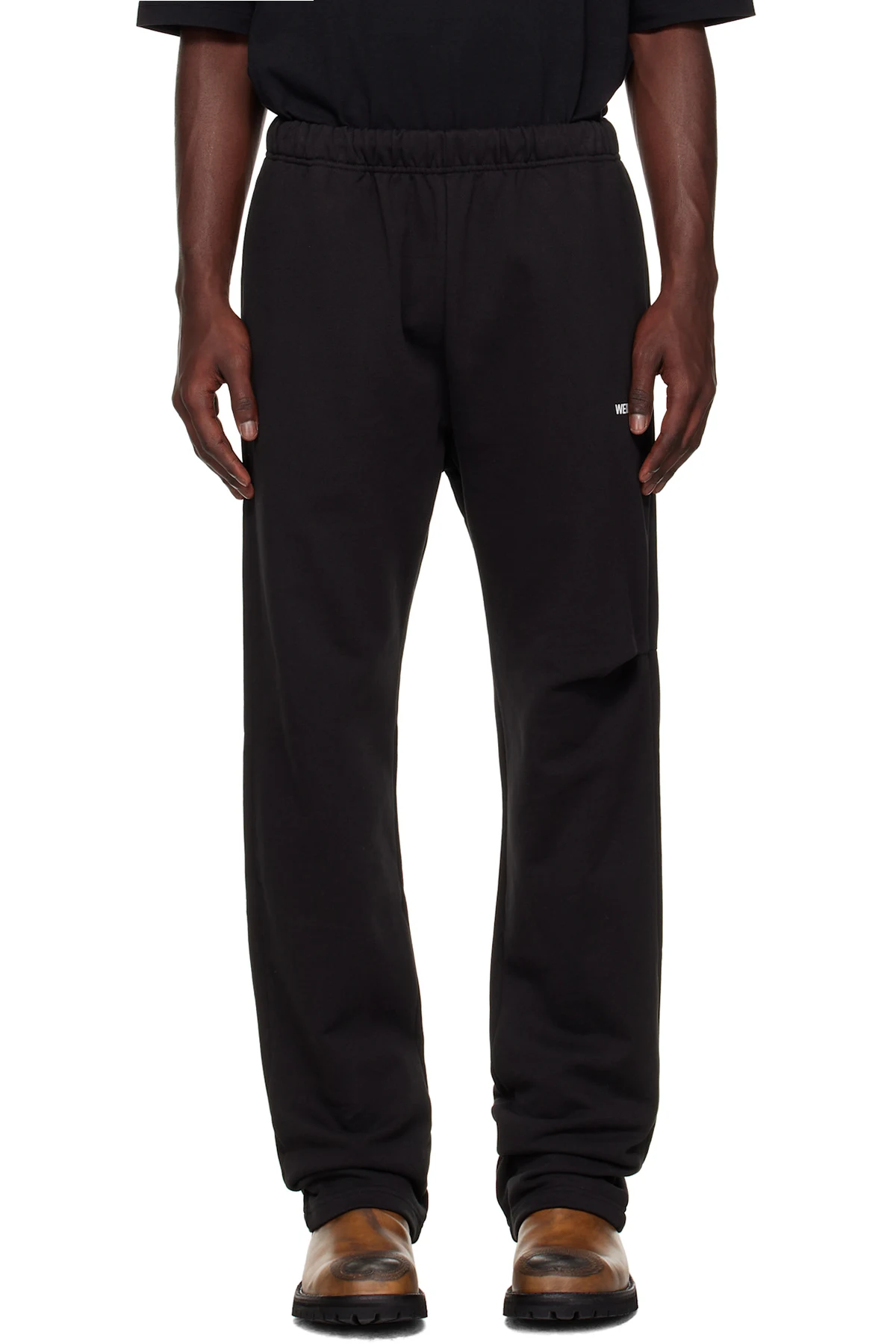 Black Logo Wide Jogger Sweatpants