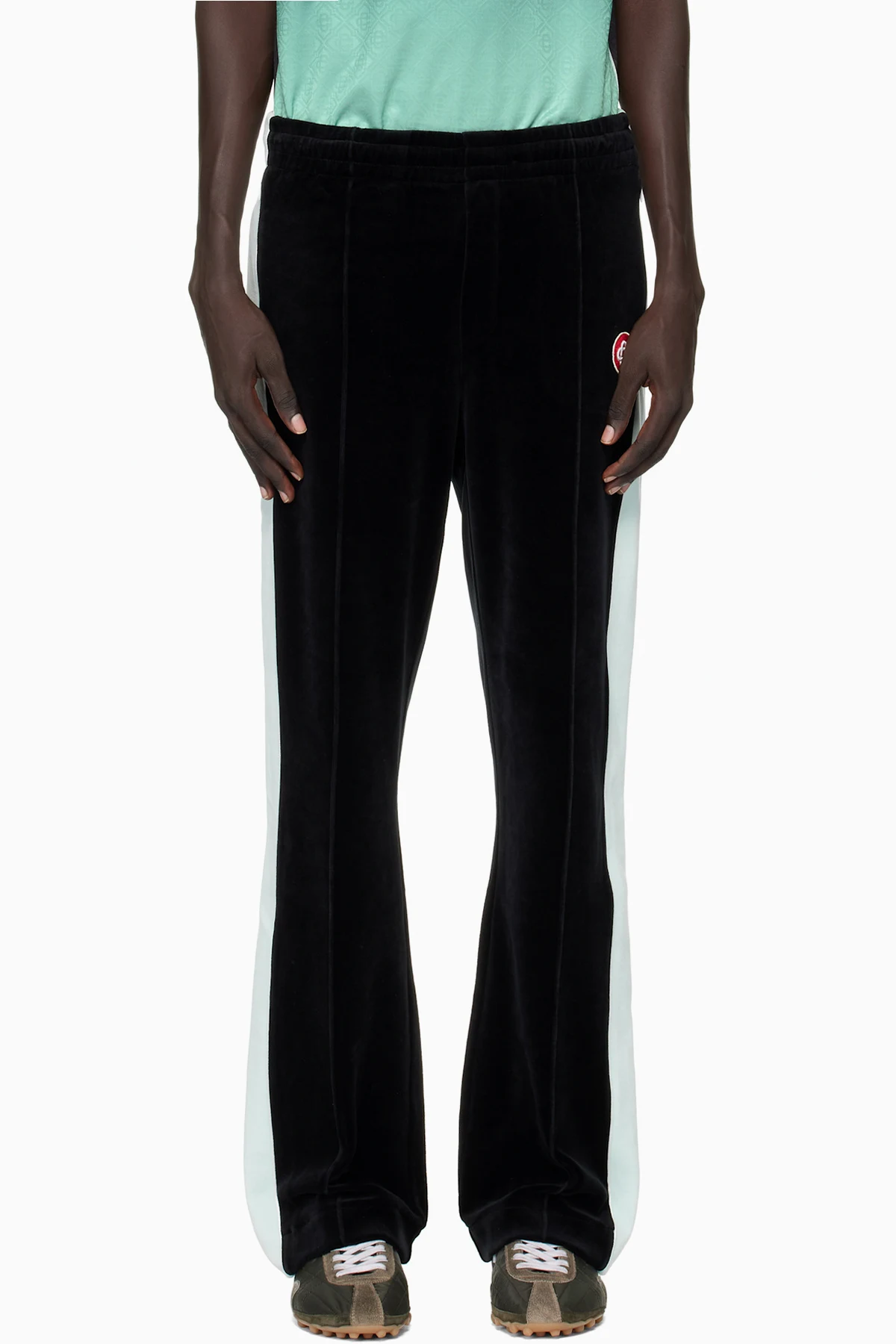 Black Velour Track Pants