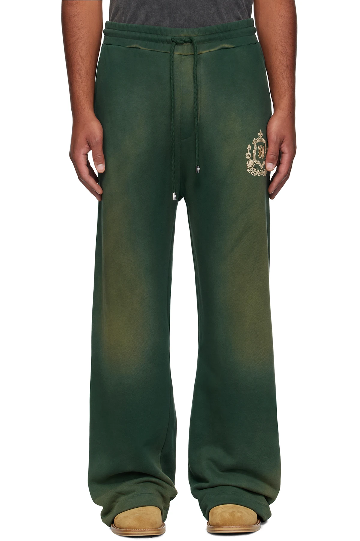 Green 'MA' Crest Sweatpants