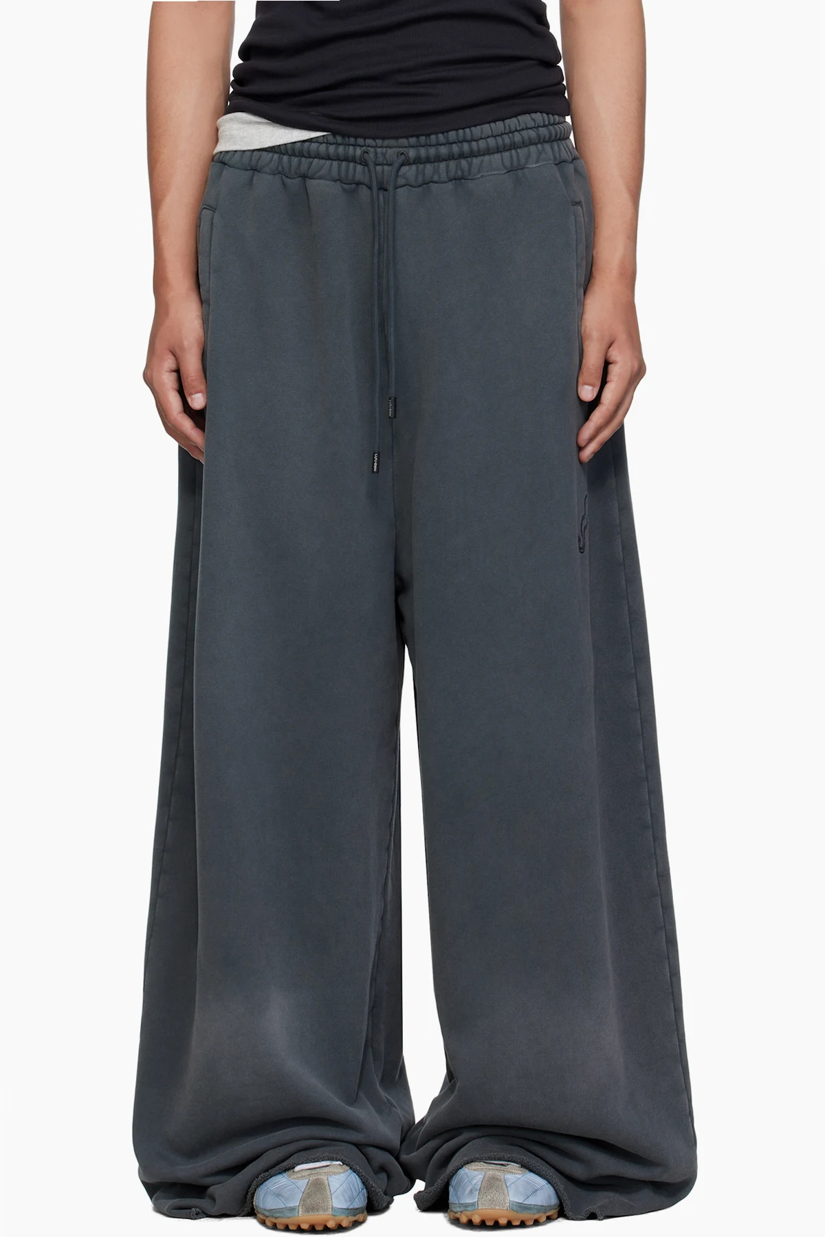 Gray Raw-Cut Bontan Sweatpants