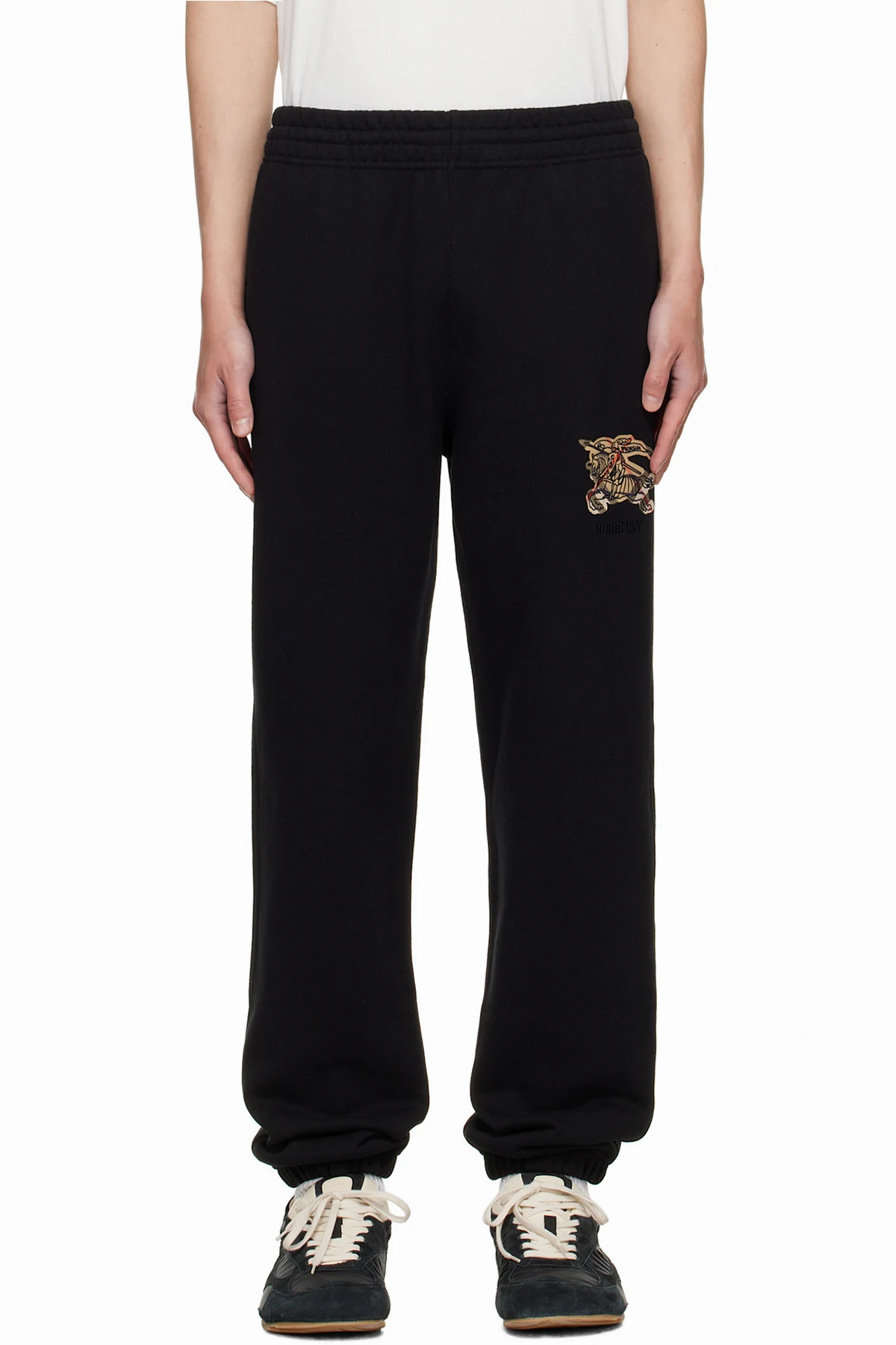 Black EKD Check Cotton Jogging Sweatpants