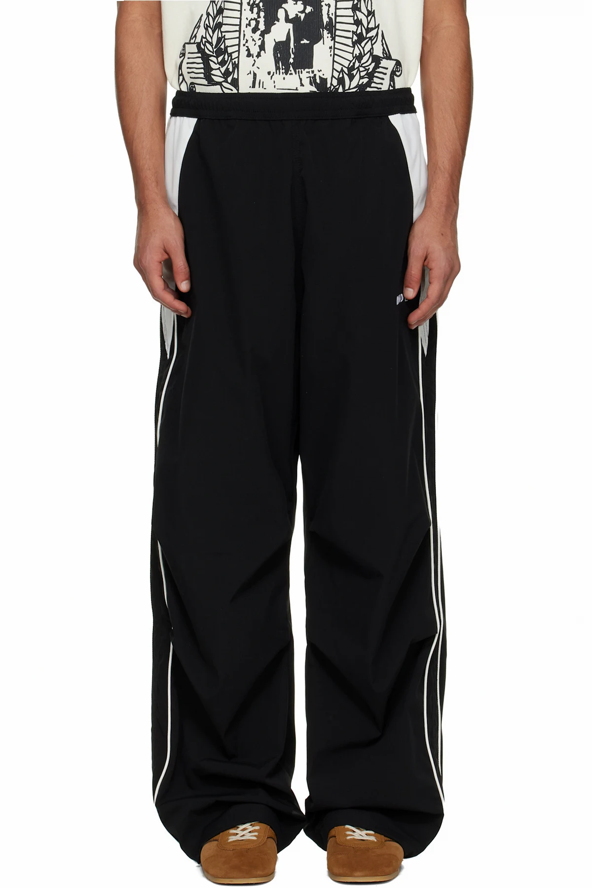 Black Ramona Piping Track Pants