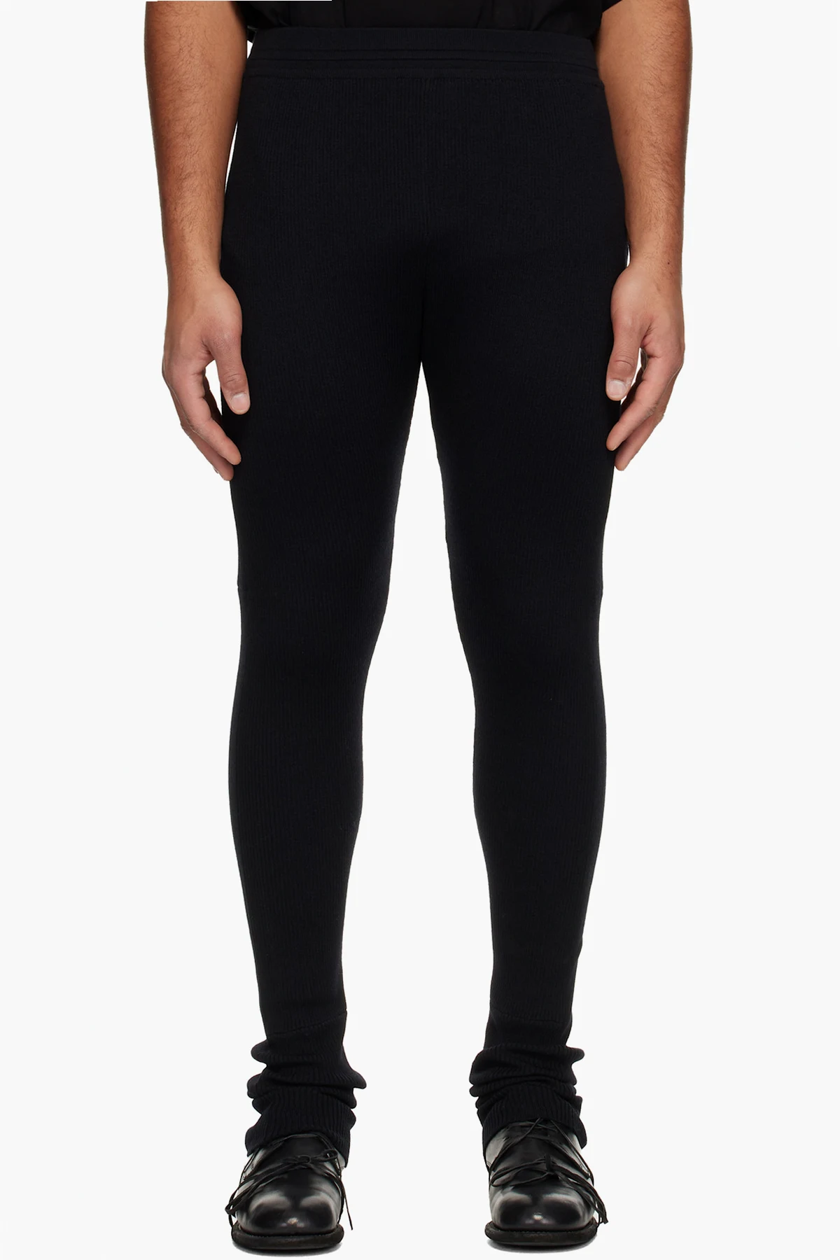 Black Wool Lounge Pants