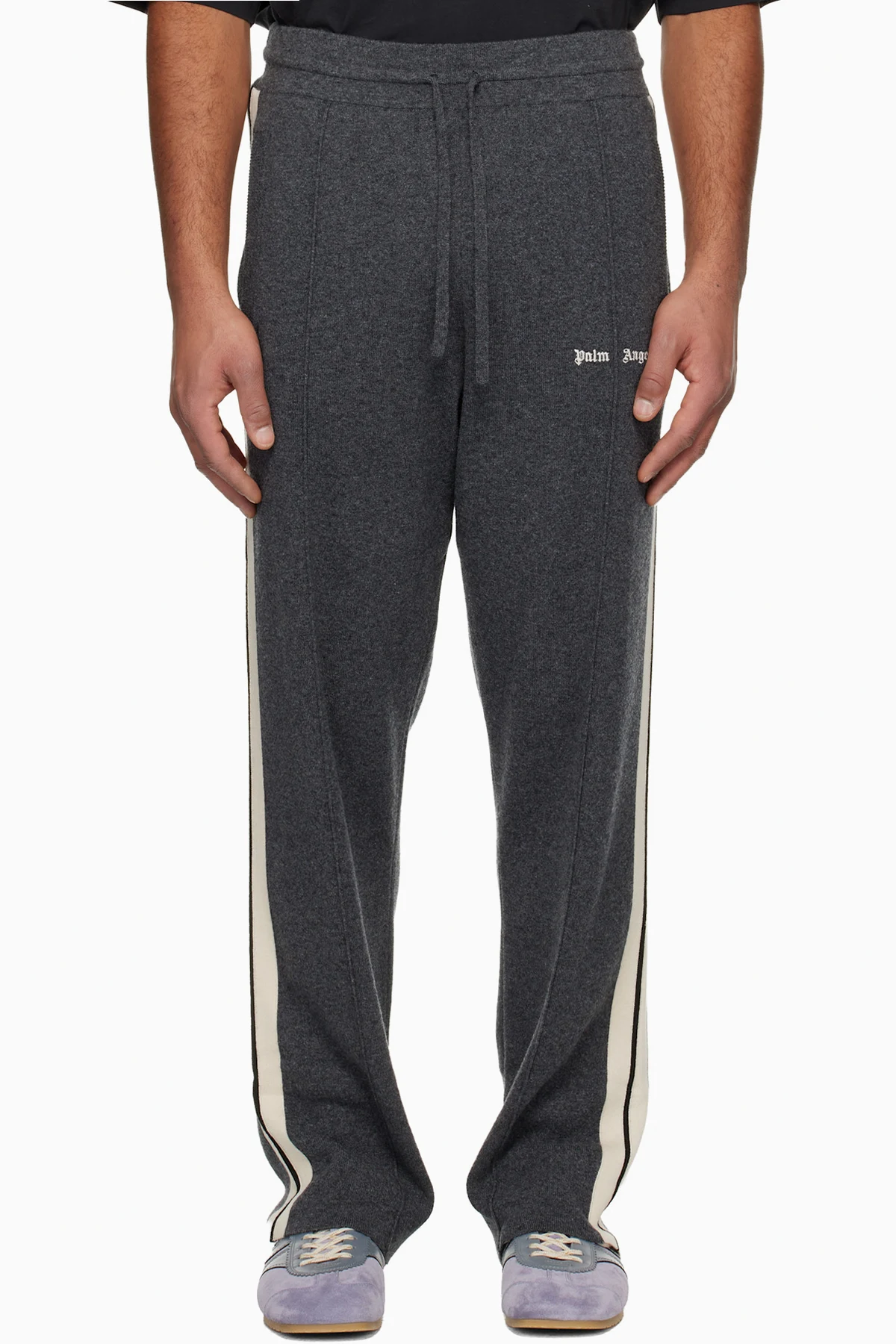 Gray Classic Logo Knit Track Pants