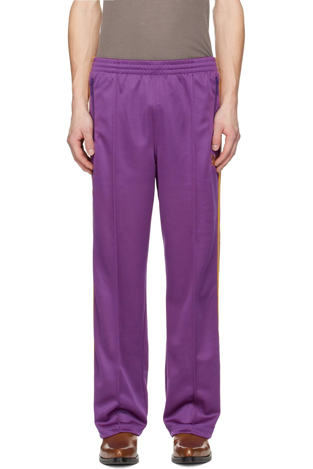 Purple Poly Smooth Track Pants