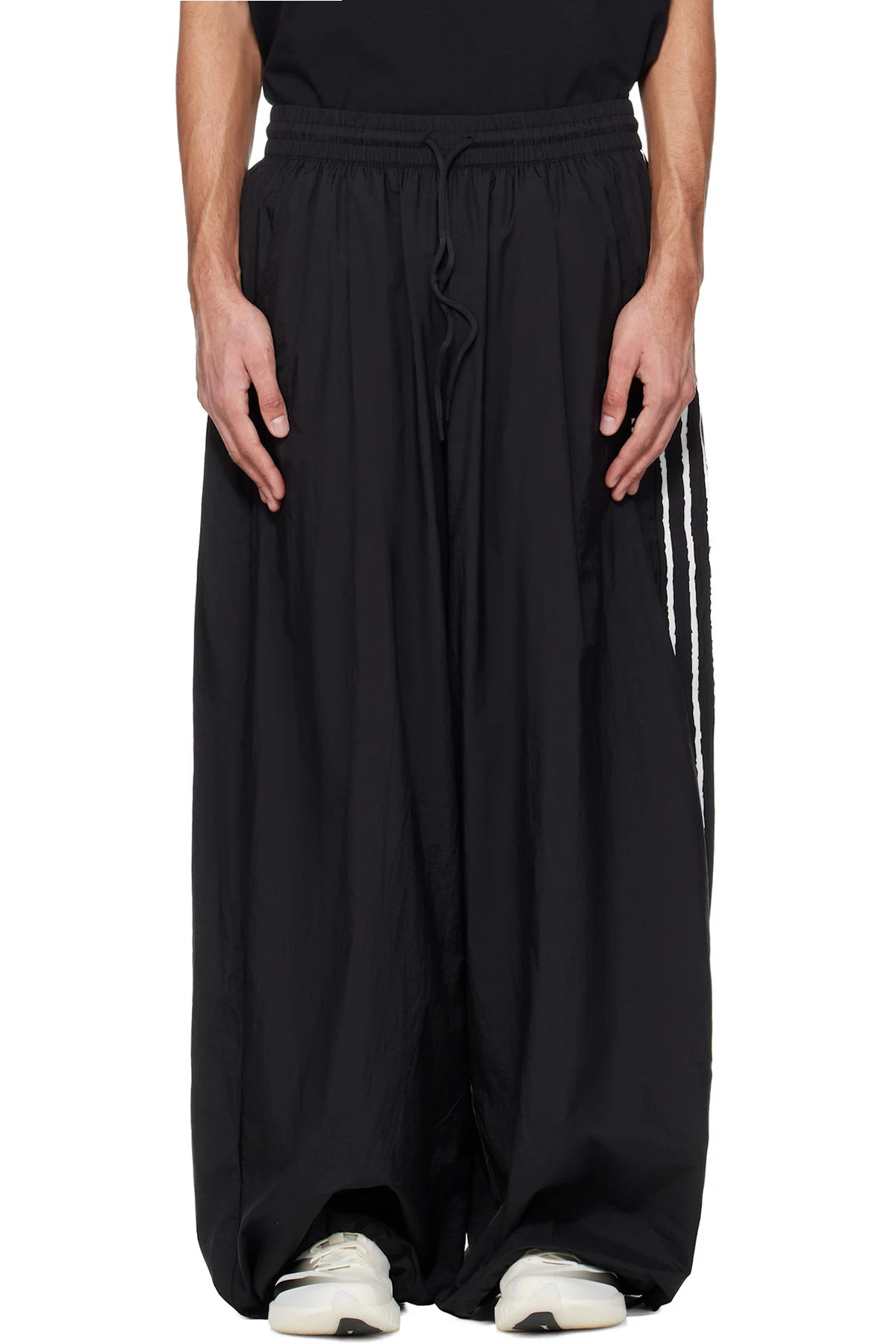 Black 3S Wide Track Pants