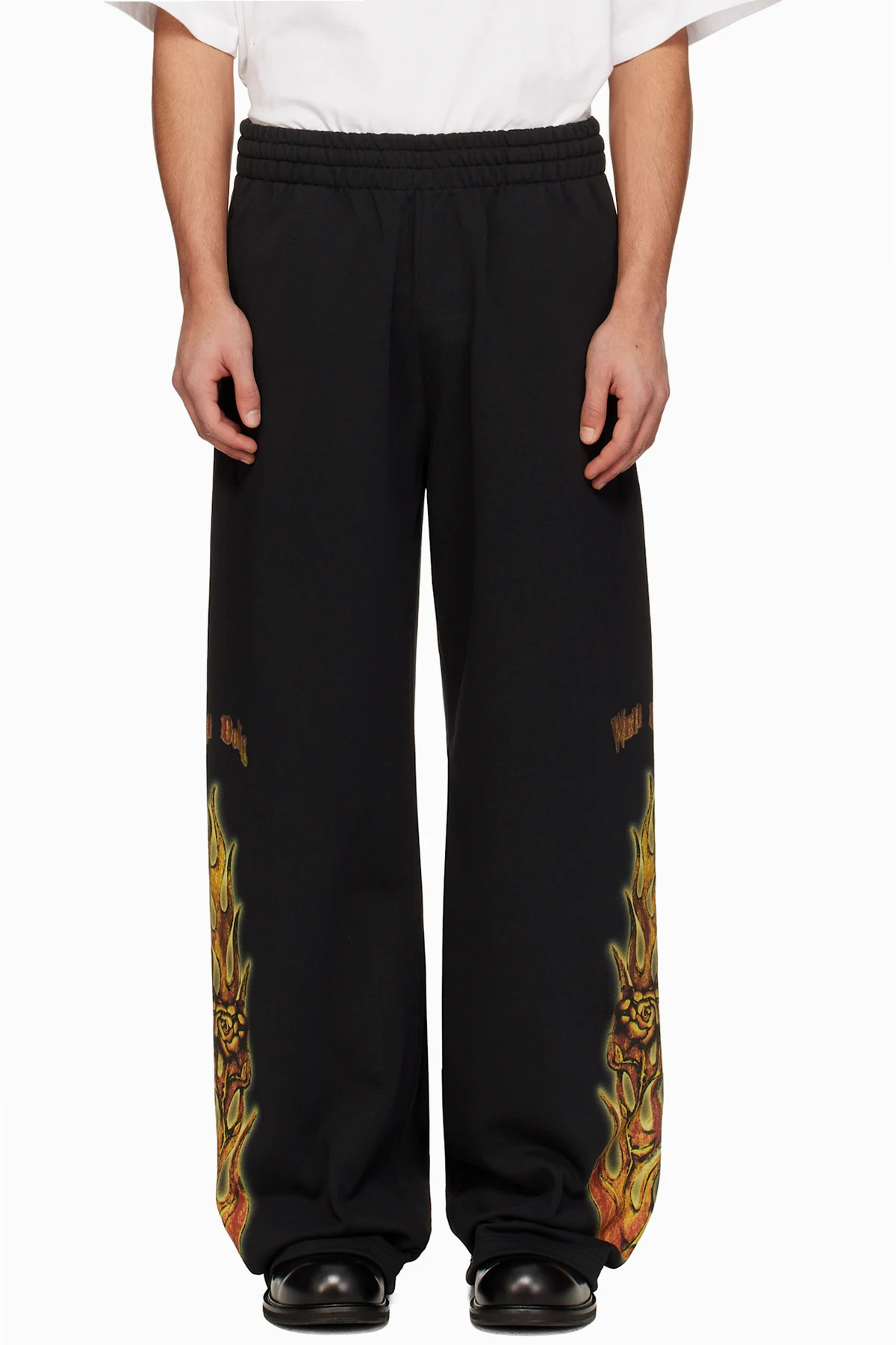 Black Fire Sweatpants