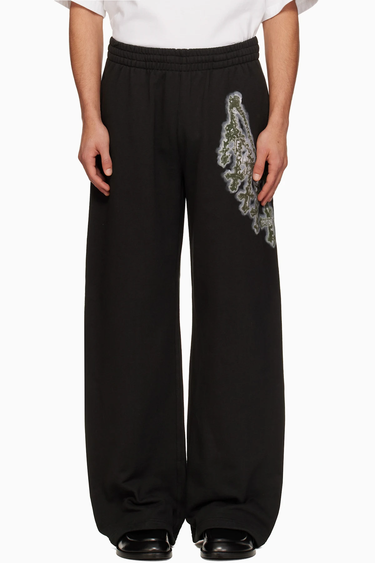 Black Cross Chain Sweatpants