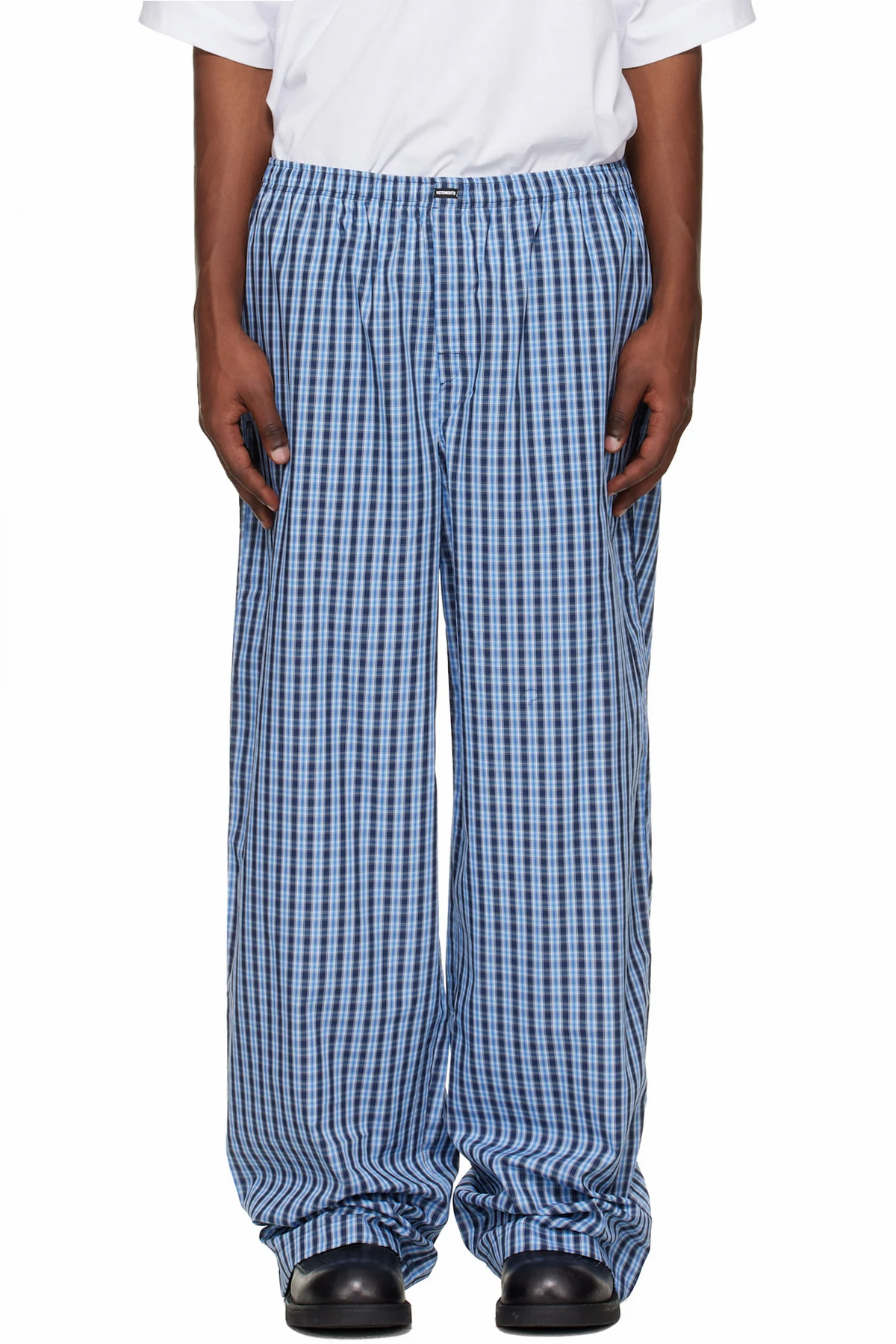 Blue Check Pyjama Pants