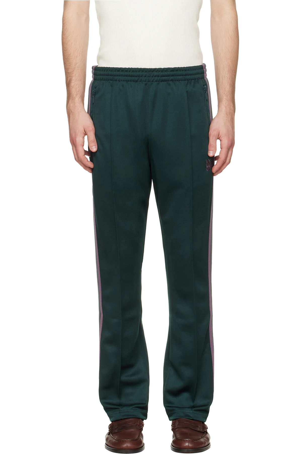 Green Narrow Track Pants