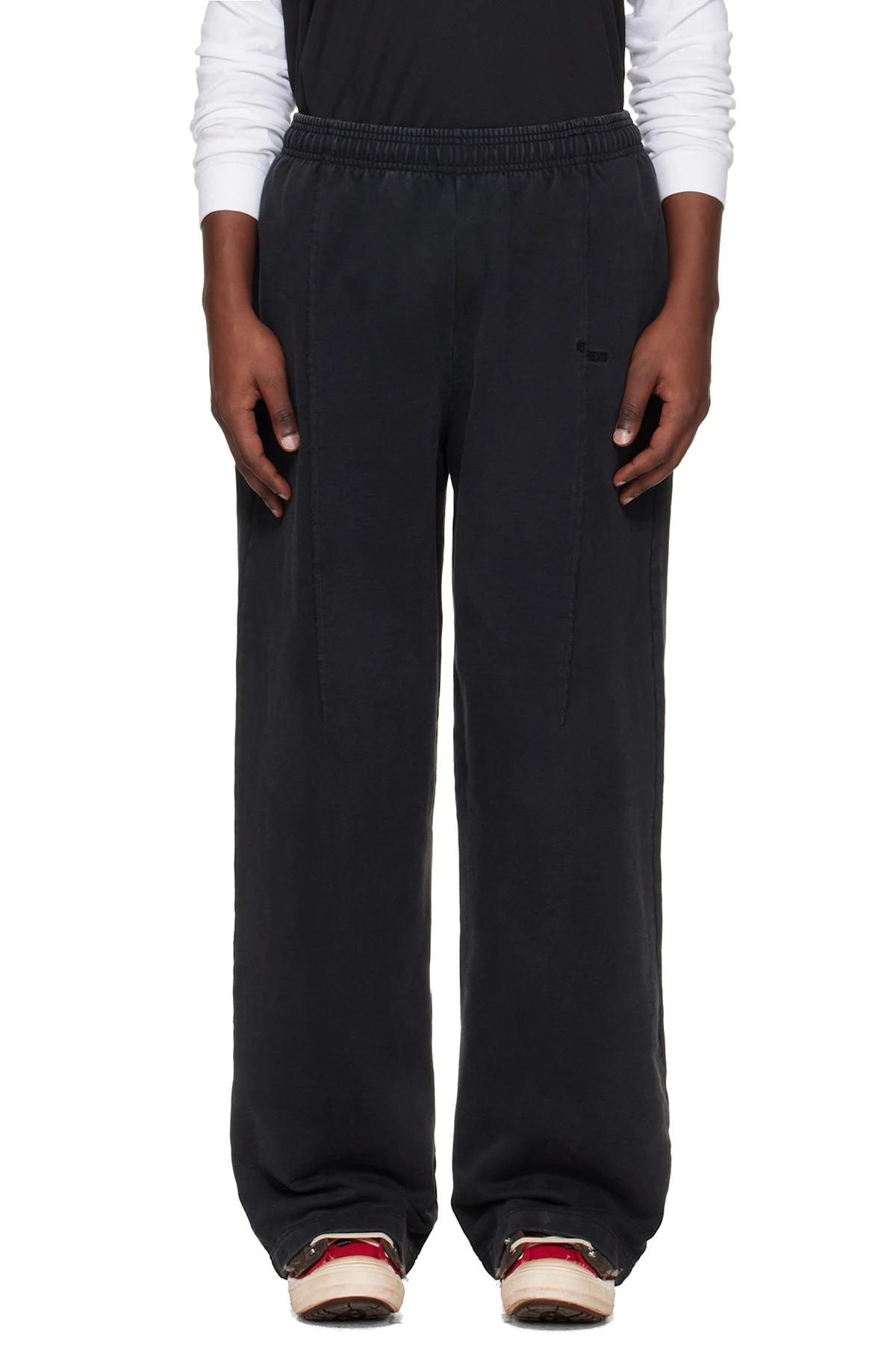 Black Cut Sweatpants