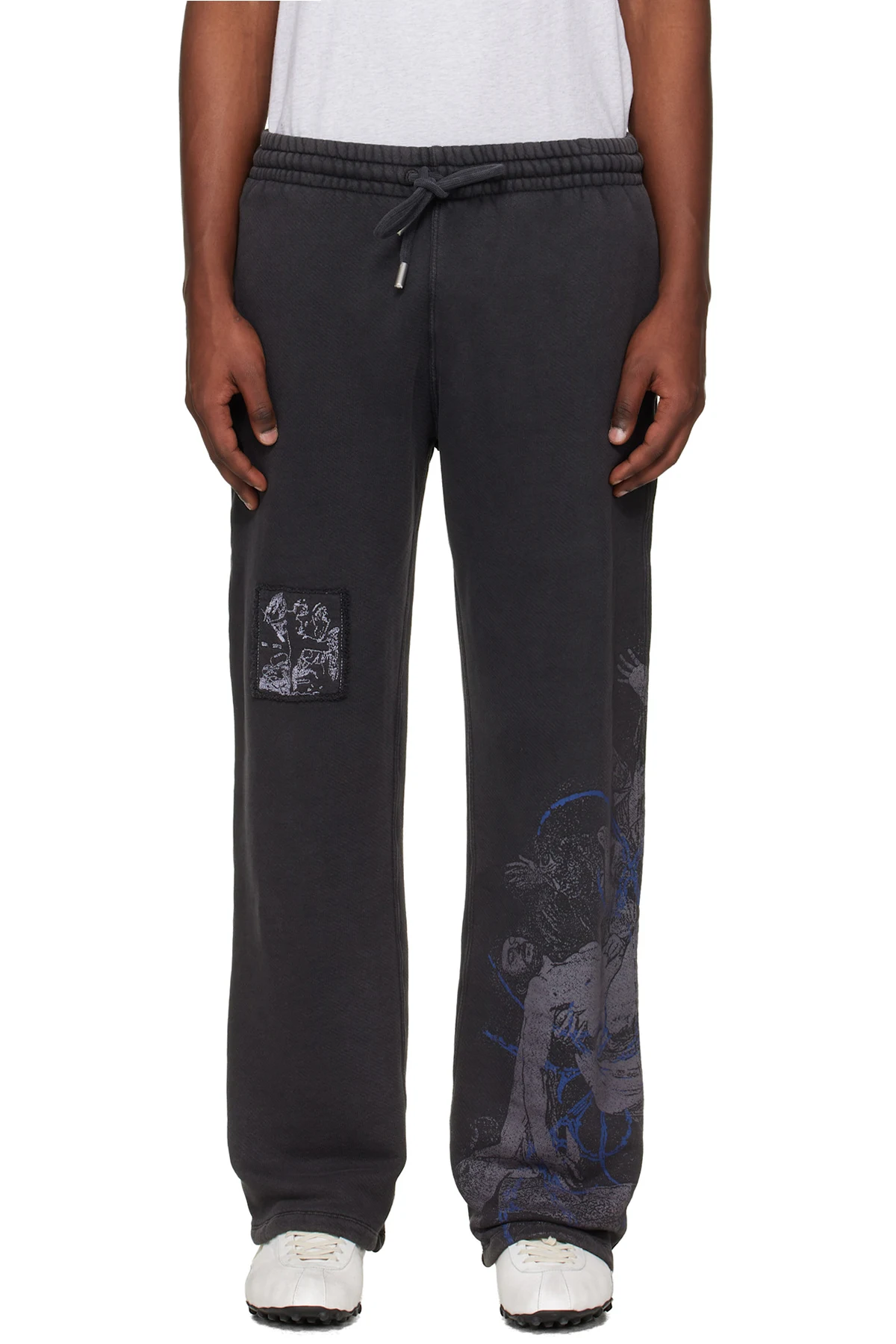 Black Faded Painting Sweatpants