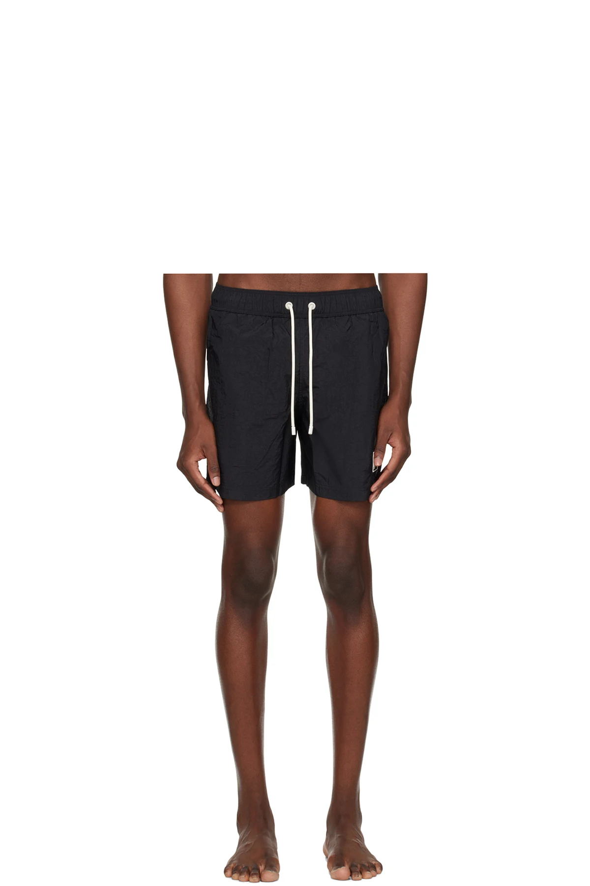 Black Monogram Swim Shorts