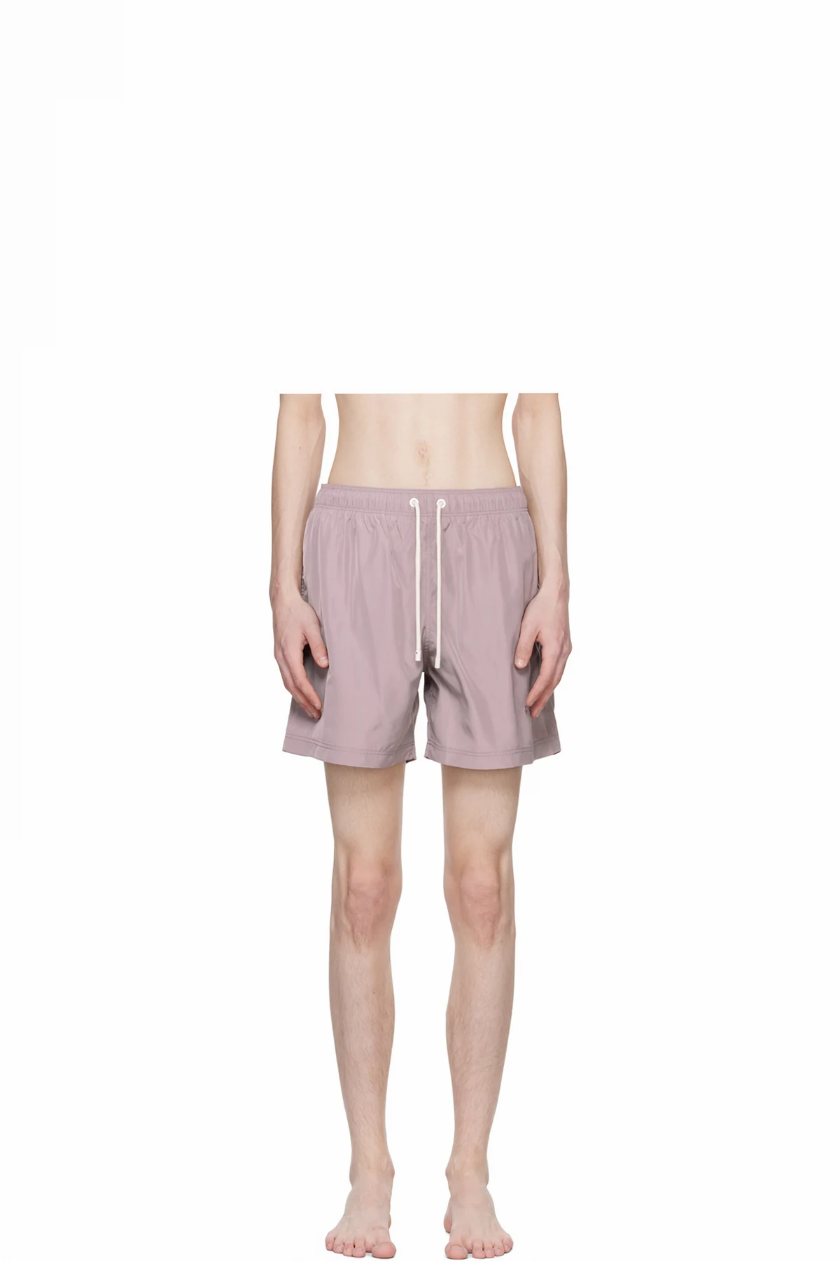 Purple Embroidered Swim Shorts