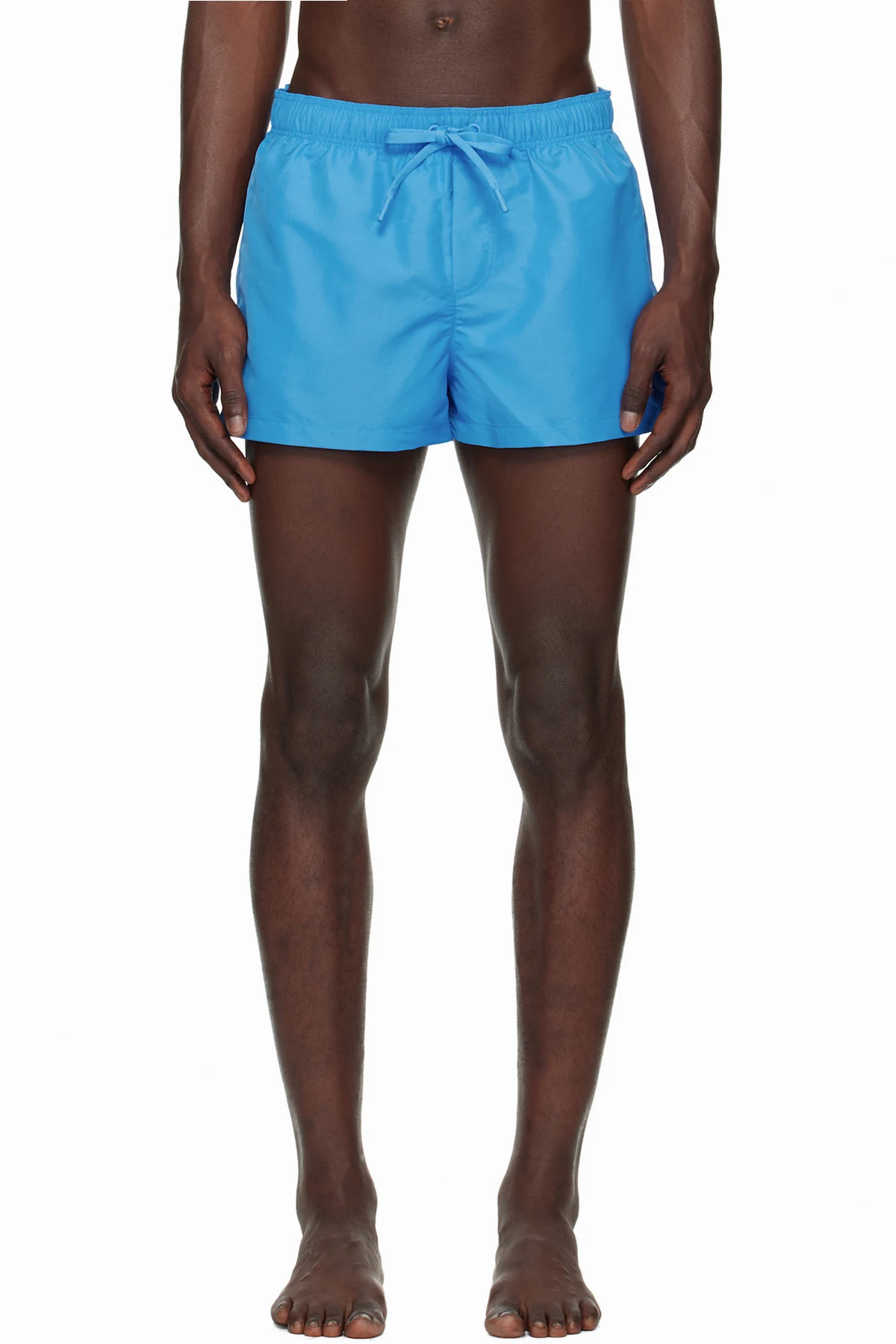 Blue Embroidered Medusa Swim Shorts