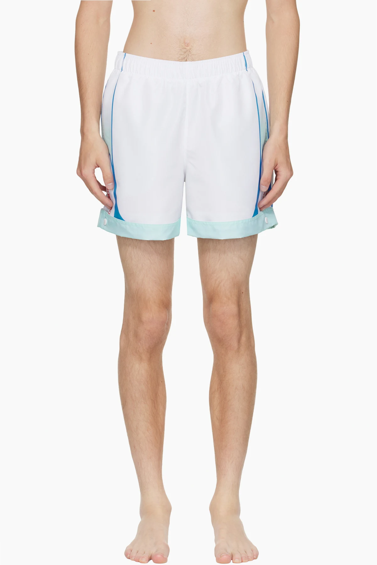 Blue & White Logo Swim Shorts