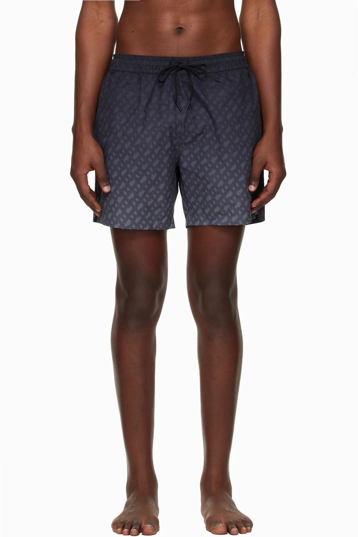 Gray Logo-Badge Swim Shorts