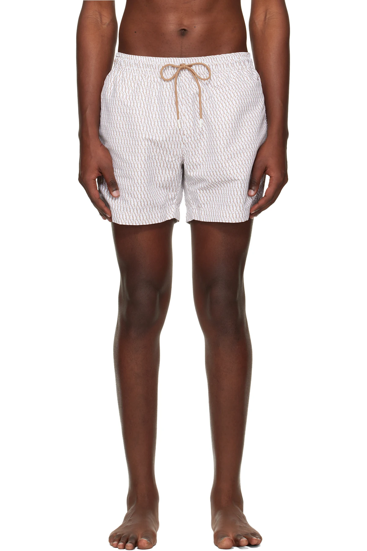 Off-White Micro-Print Swim Shorts