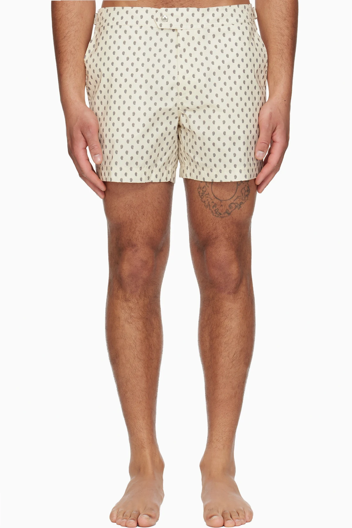 Off-White Paisley Print Nylon Swim Shorts