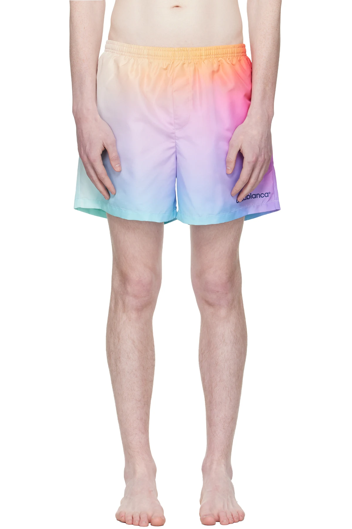 Multicolor Gradient Printed Swim Shorts
