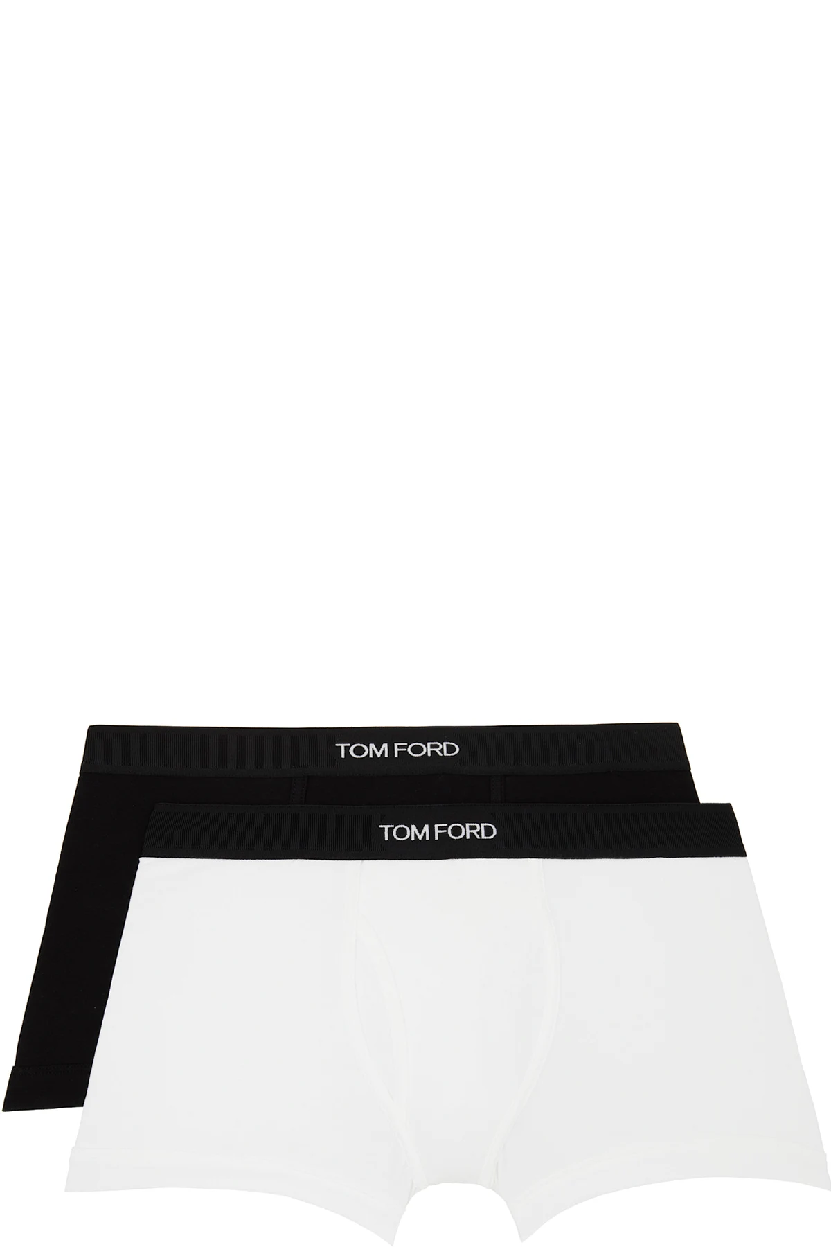 Two-Pack Black & White Cotton Boxer Briefs
