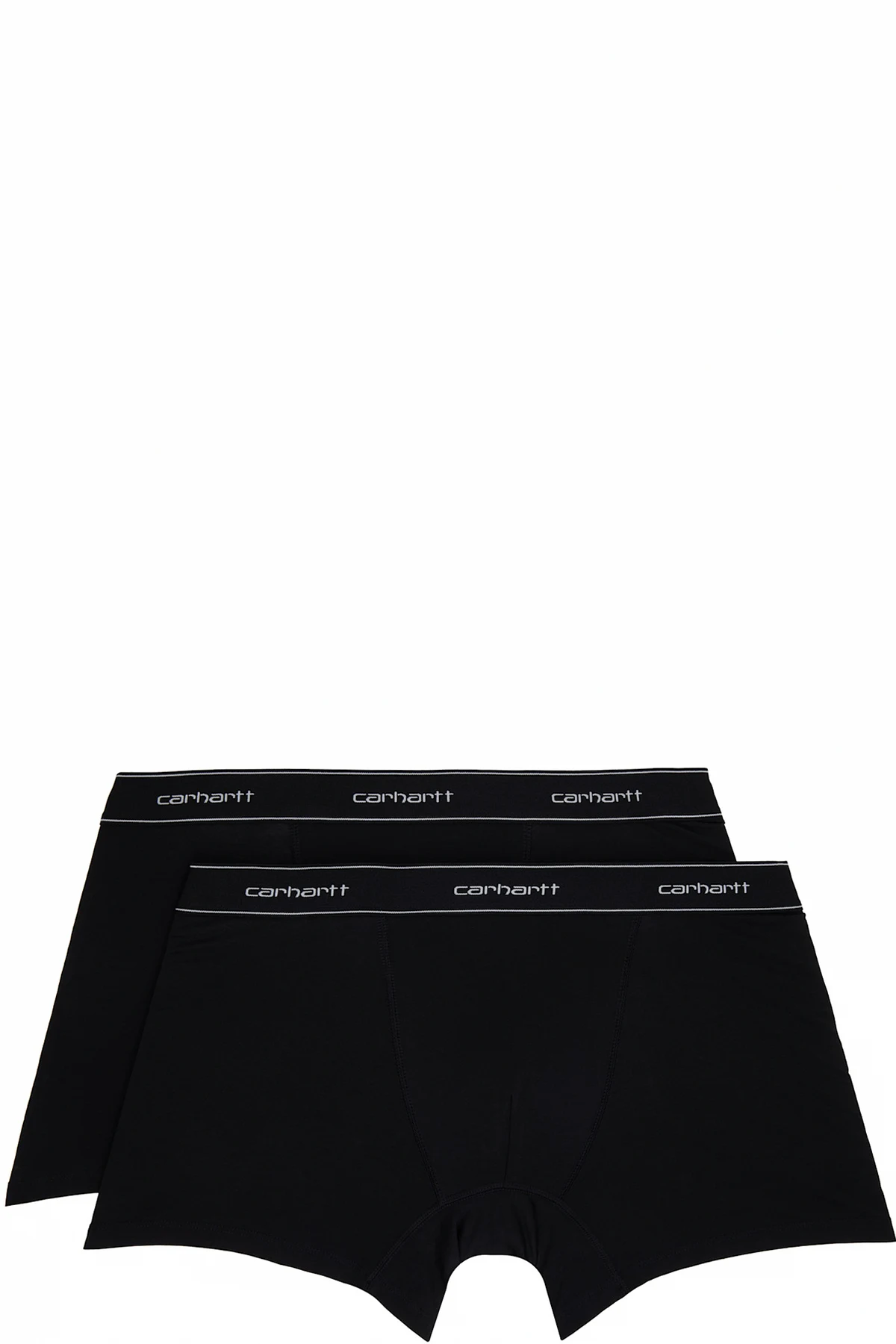 Two-Pack Black Cotton Trunk Boxer Briefs