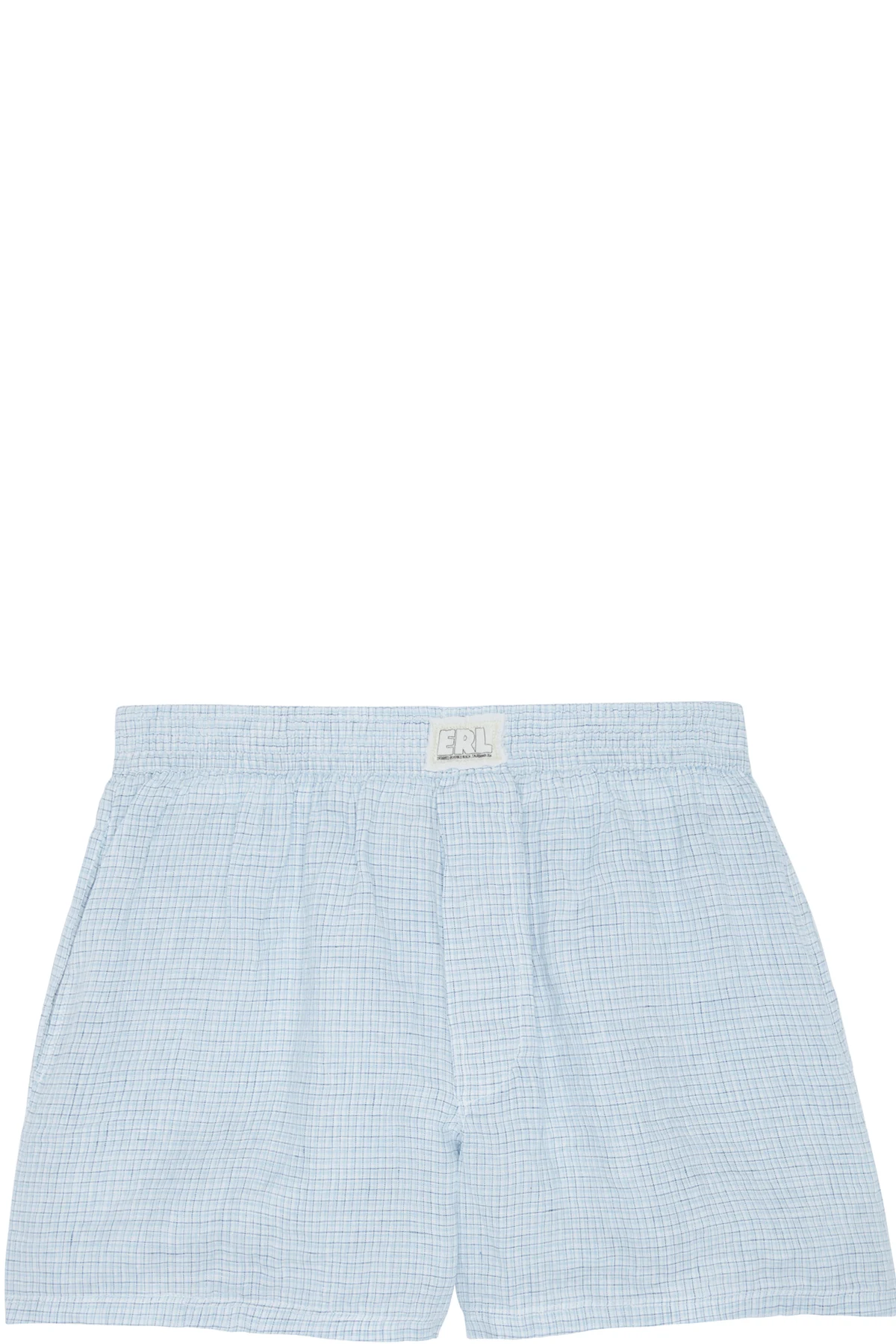 Blue Plaid Woven Boxers
