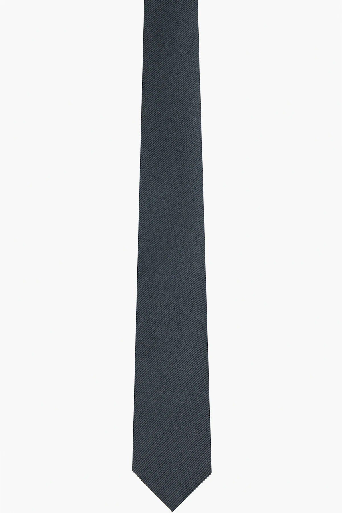 Gray Solid Twill Tie