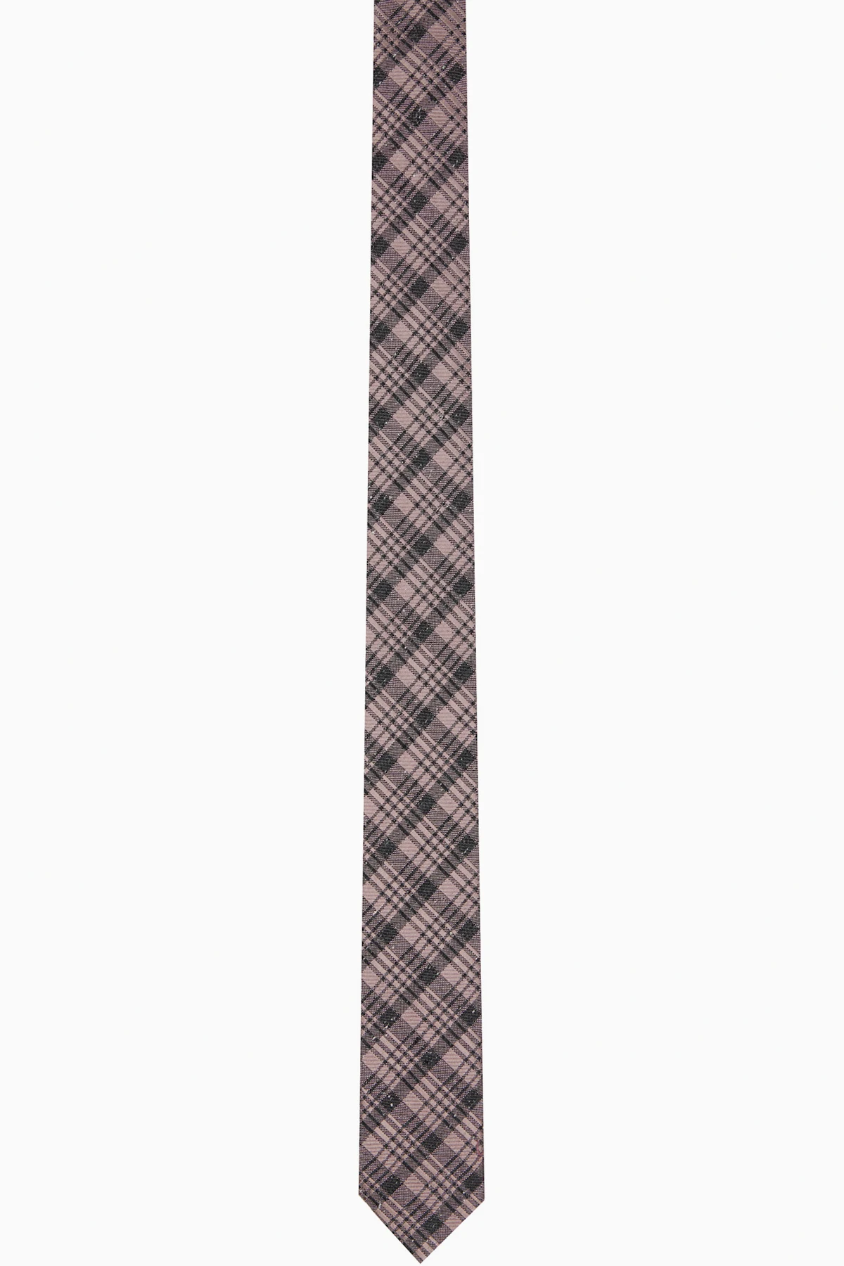 Pink Check Tie