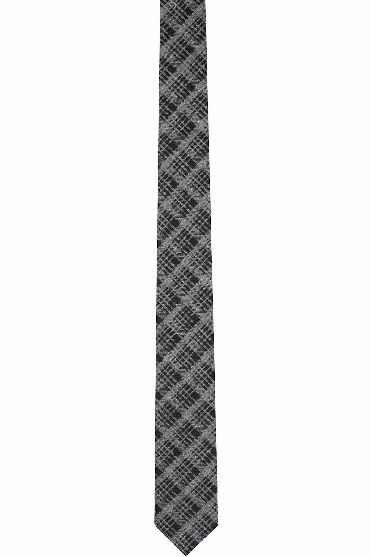 Black & Gray Check Tie