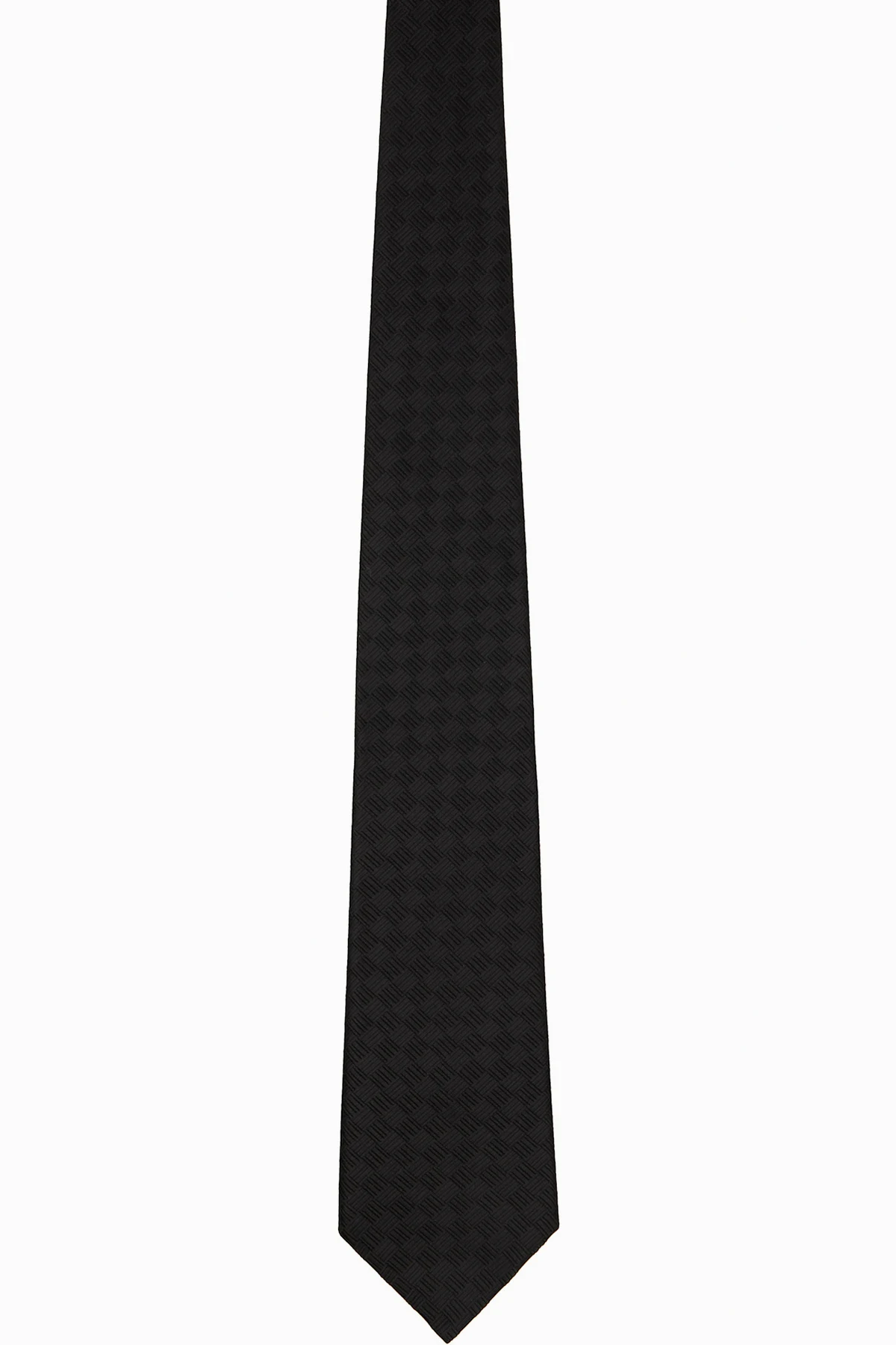 Black Basket Silk Tie