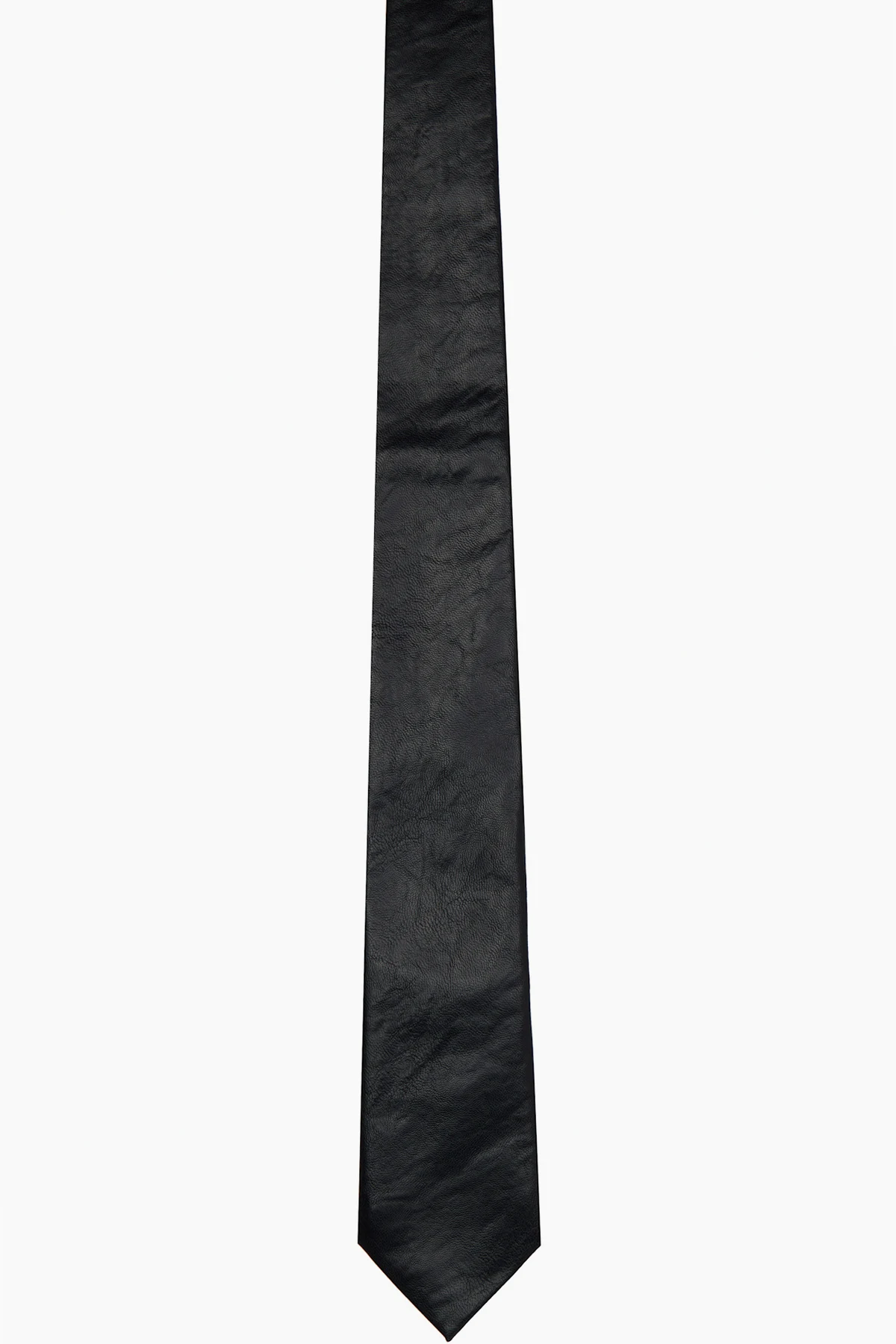 Black Faux-Leather Tie