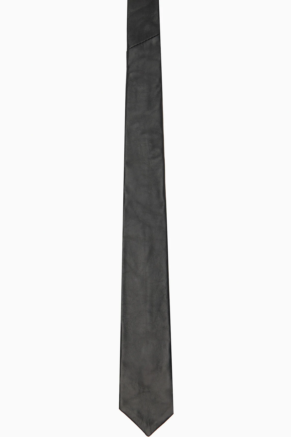 Black Timo Leather Tie