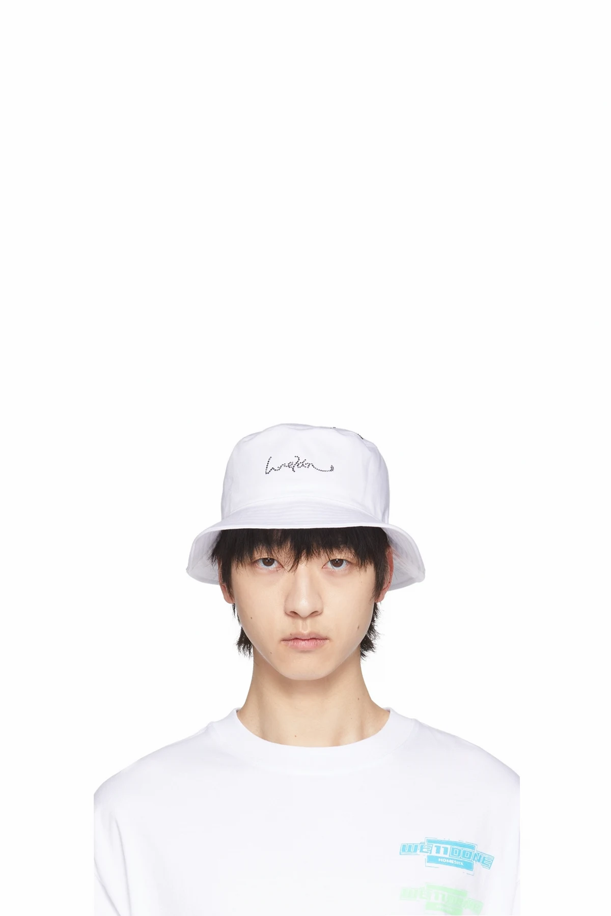 White Hotfix Star Bucket Hat