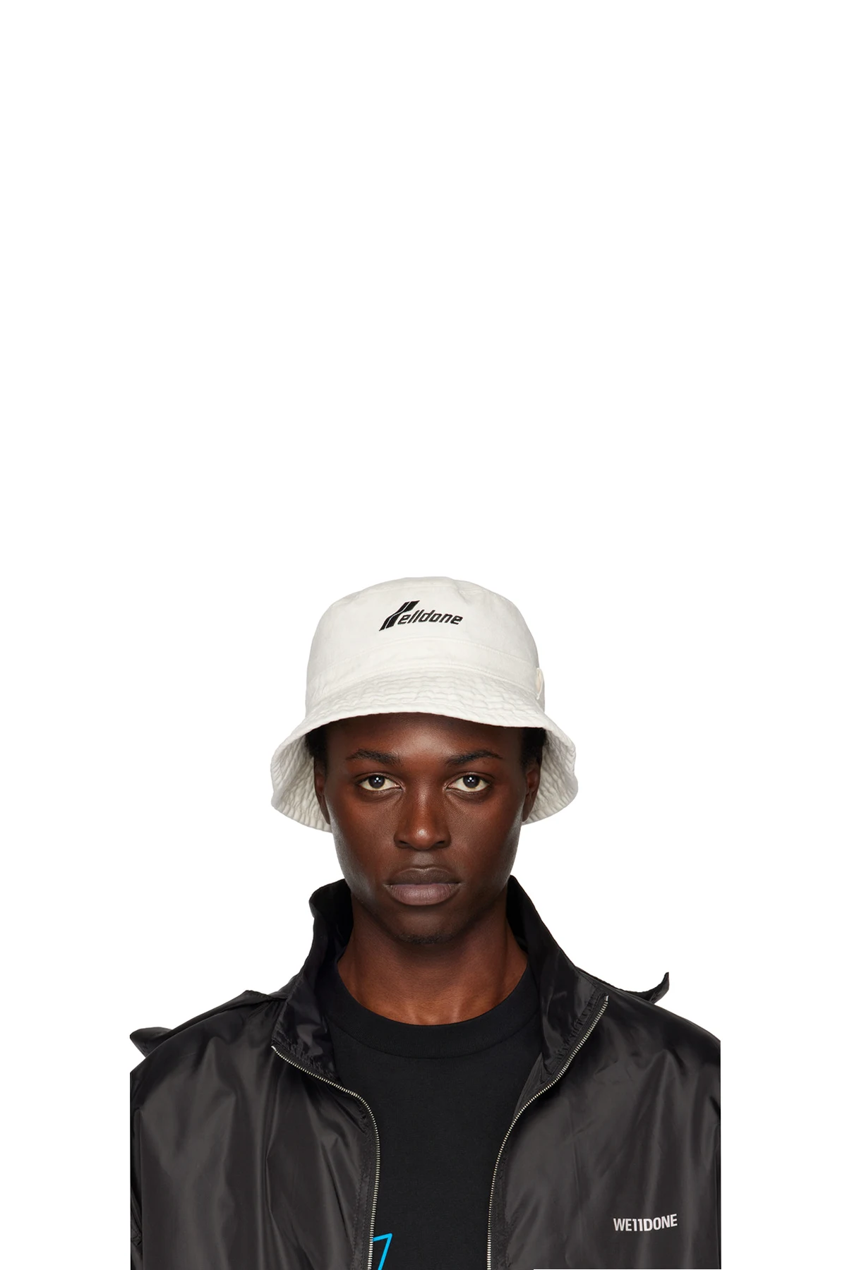 White Washed WD Logo Bucket Hat