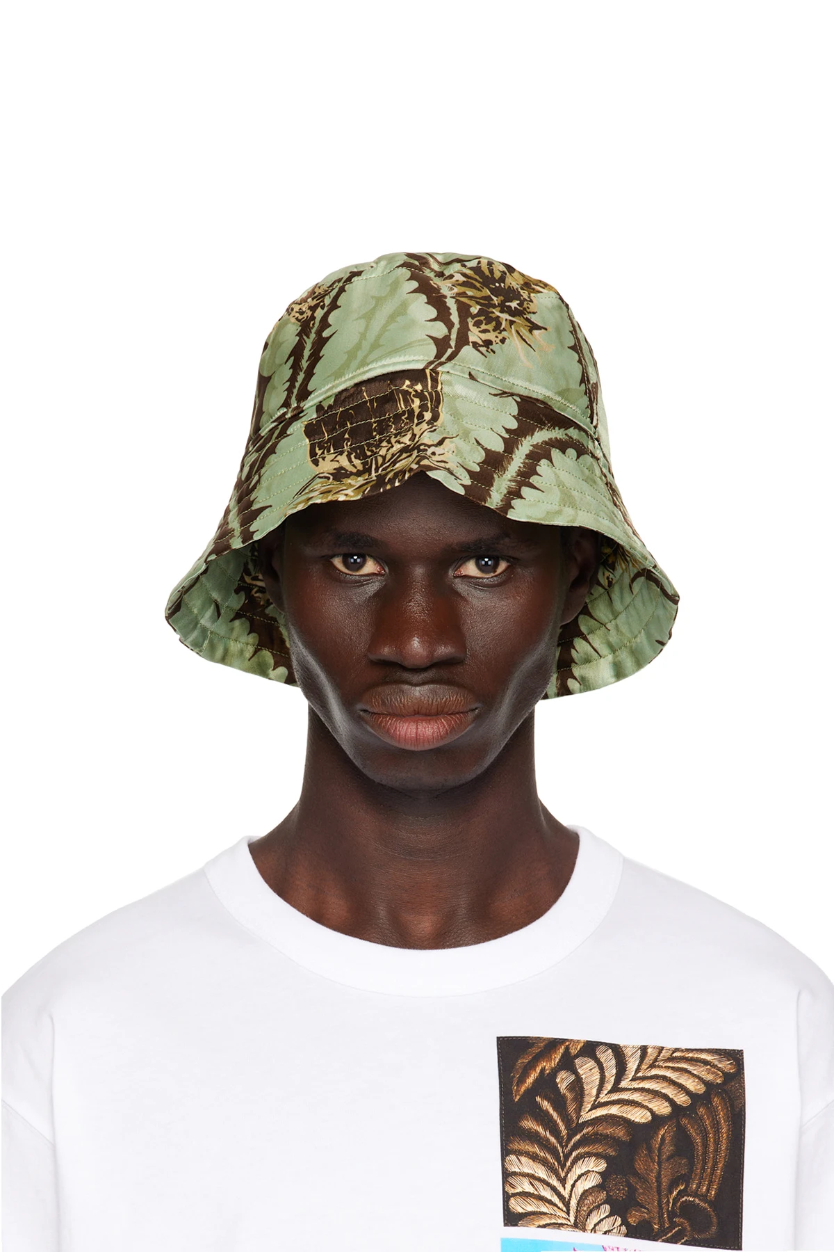 Khaki Printed Bucket Hat