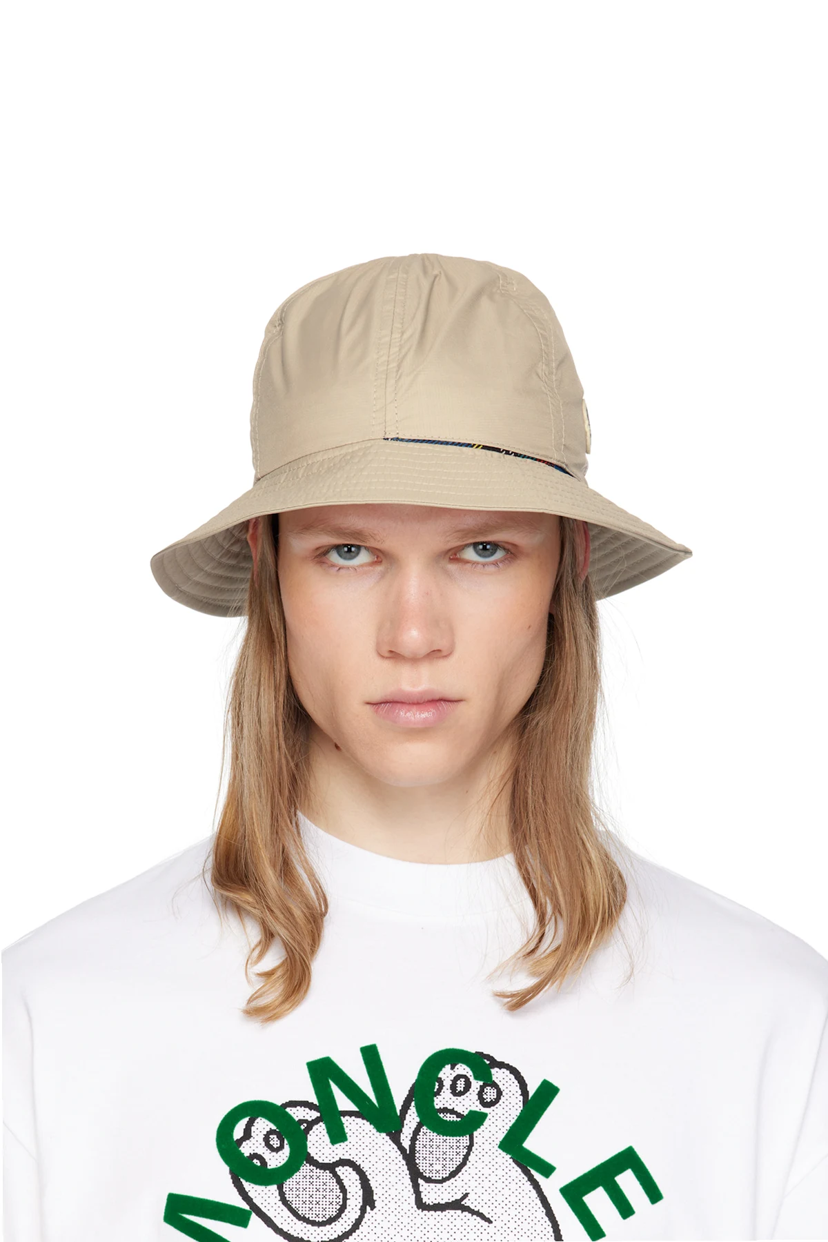 Moncler x FRGMT Beige Reversible Bucket Hat