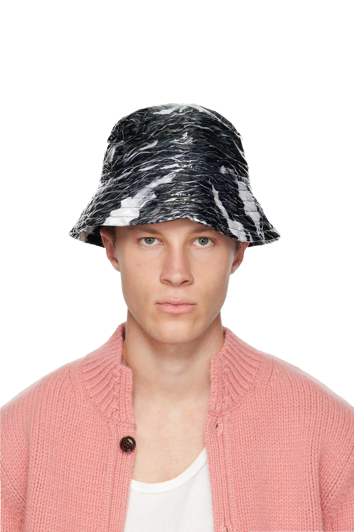 Black Coated Bucket Hat
