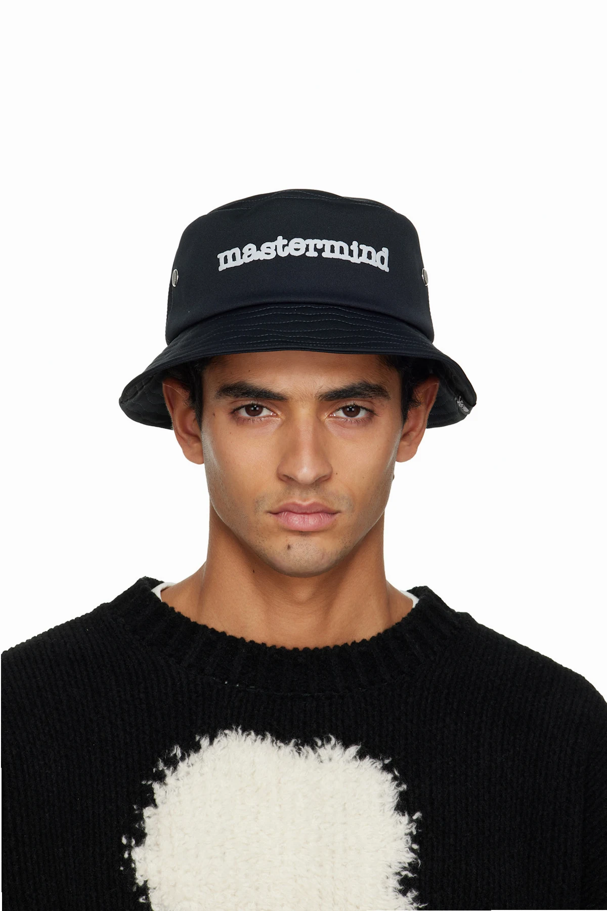 Black Stitched Bucket Hat