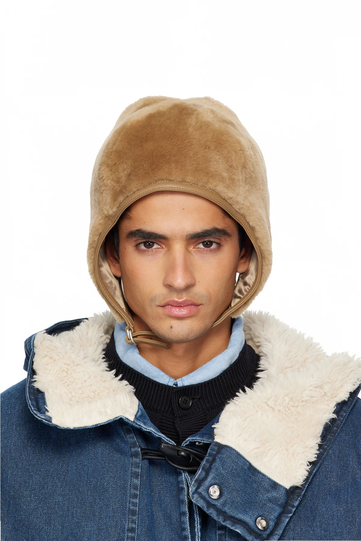 Brown Shearling Hat