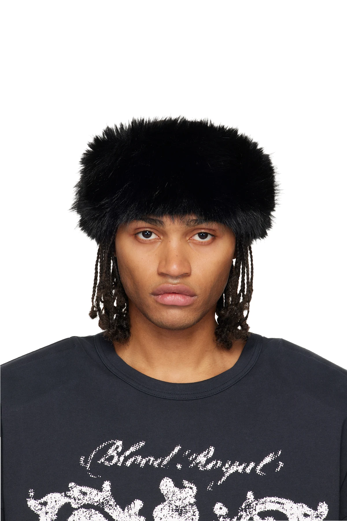Black Faux-Fur Headband