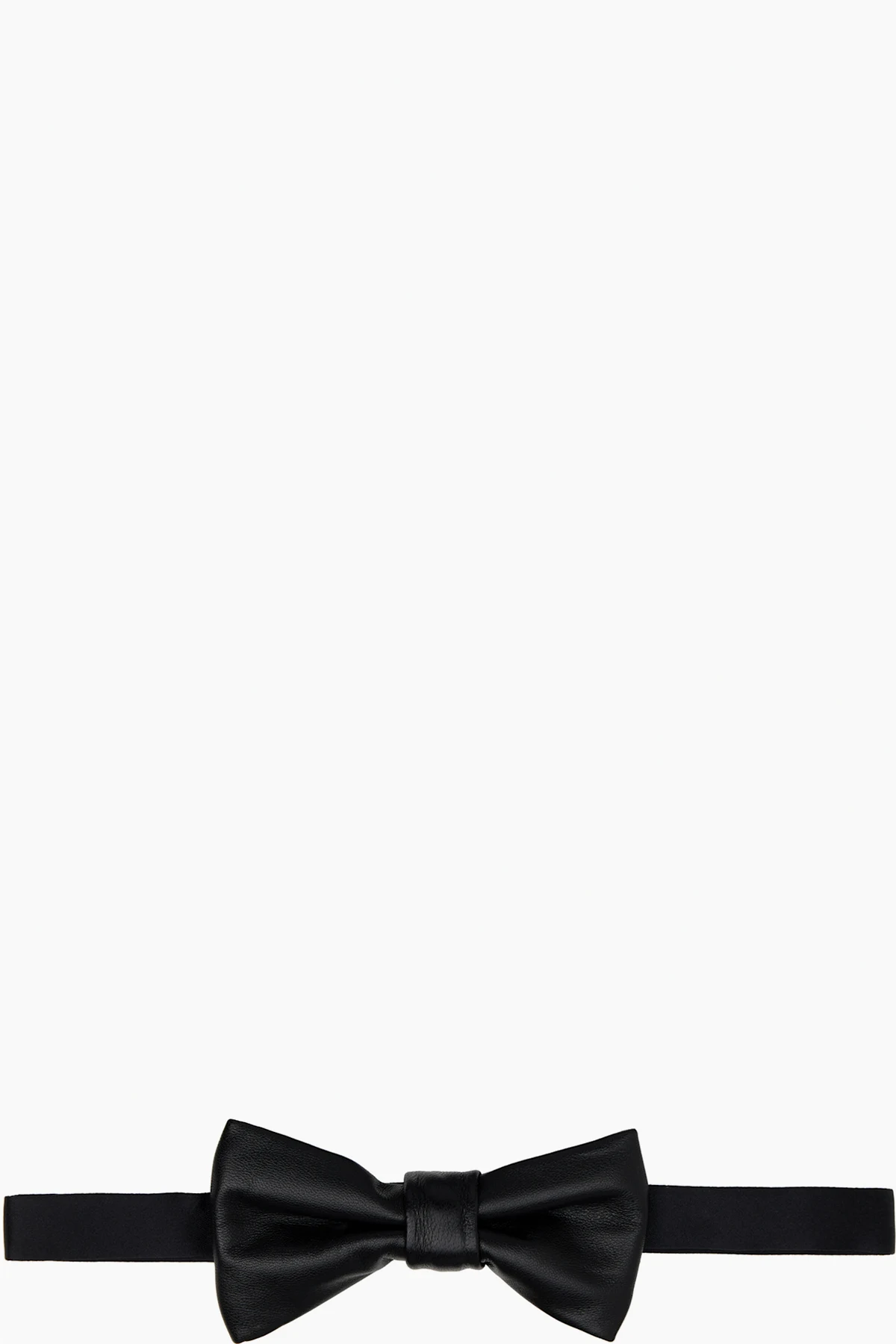 Black Leather Bow Tie